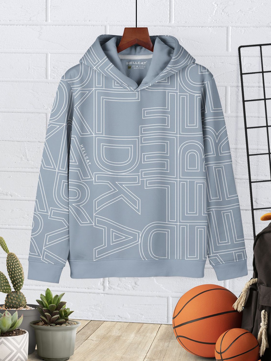 

HELLCAT Boys Printed Pullover Sweatshirt, Grey