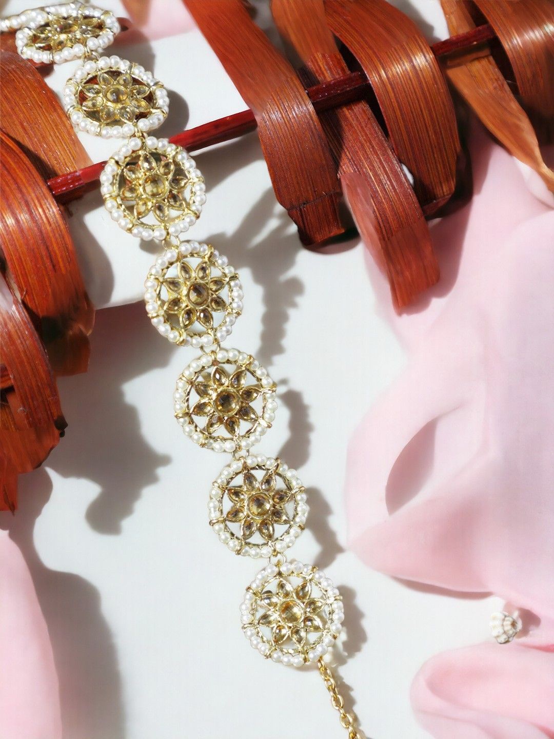 

Anouk Kundan Studded Head Chain, Gold