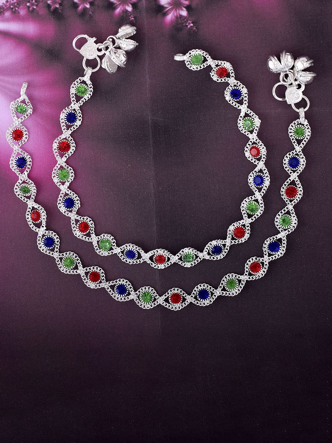 

MEMOIR Silver-Plated AD Studded Anklet