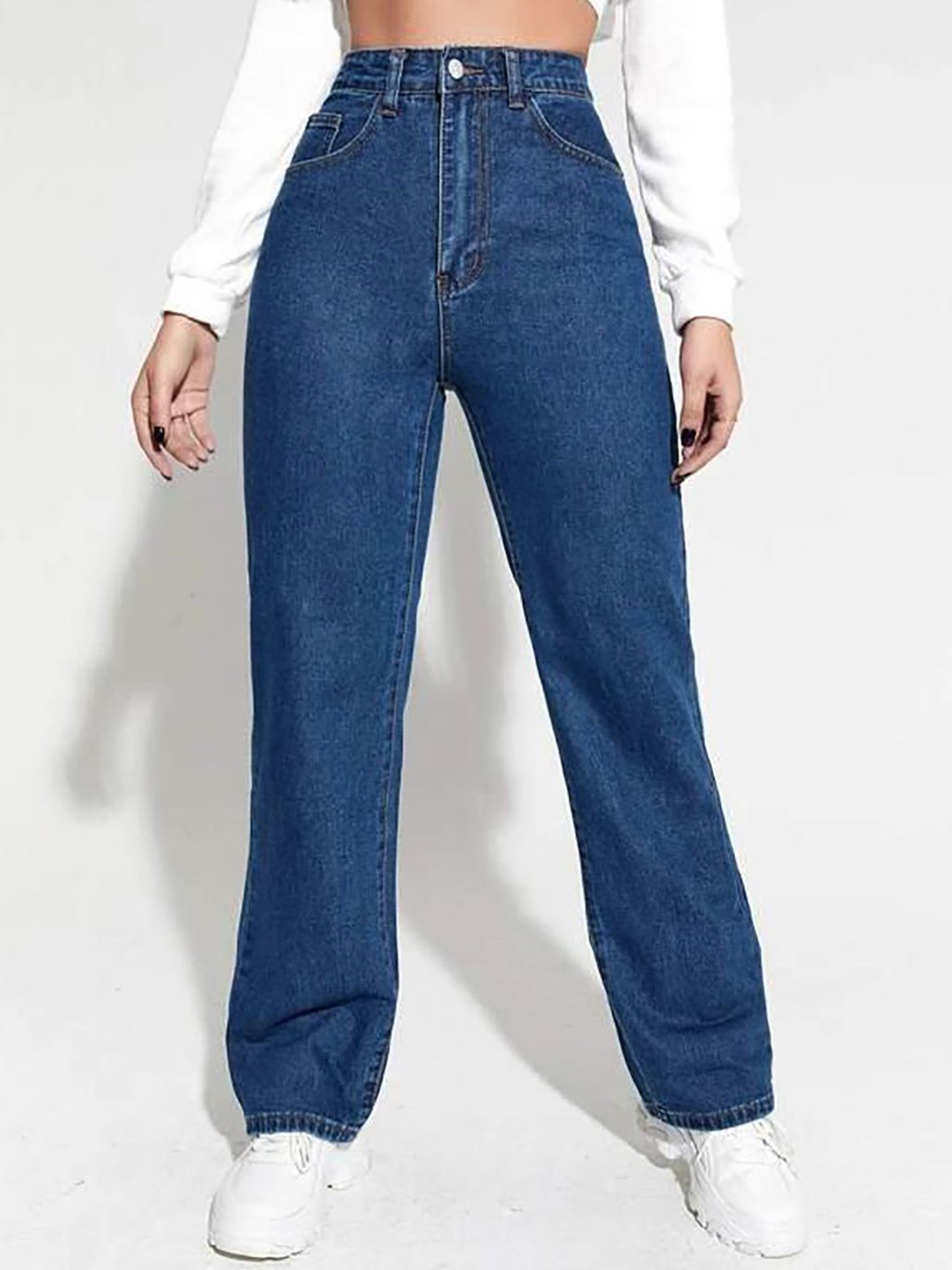 

Stylecast X Kotty Women Cotton High-Rise Stretchable Jeans, Blue