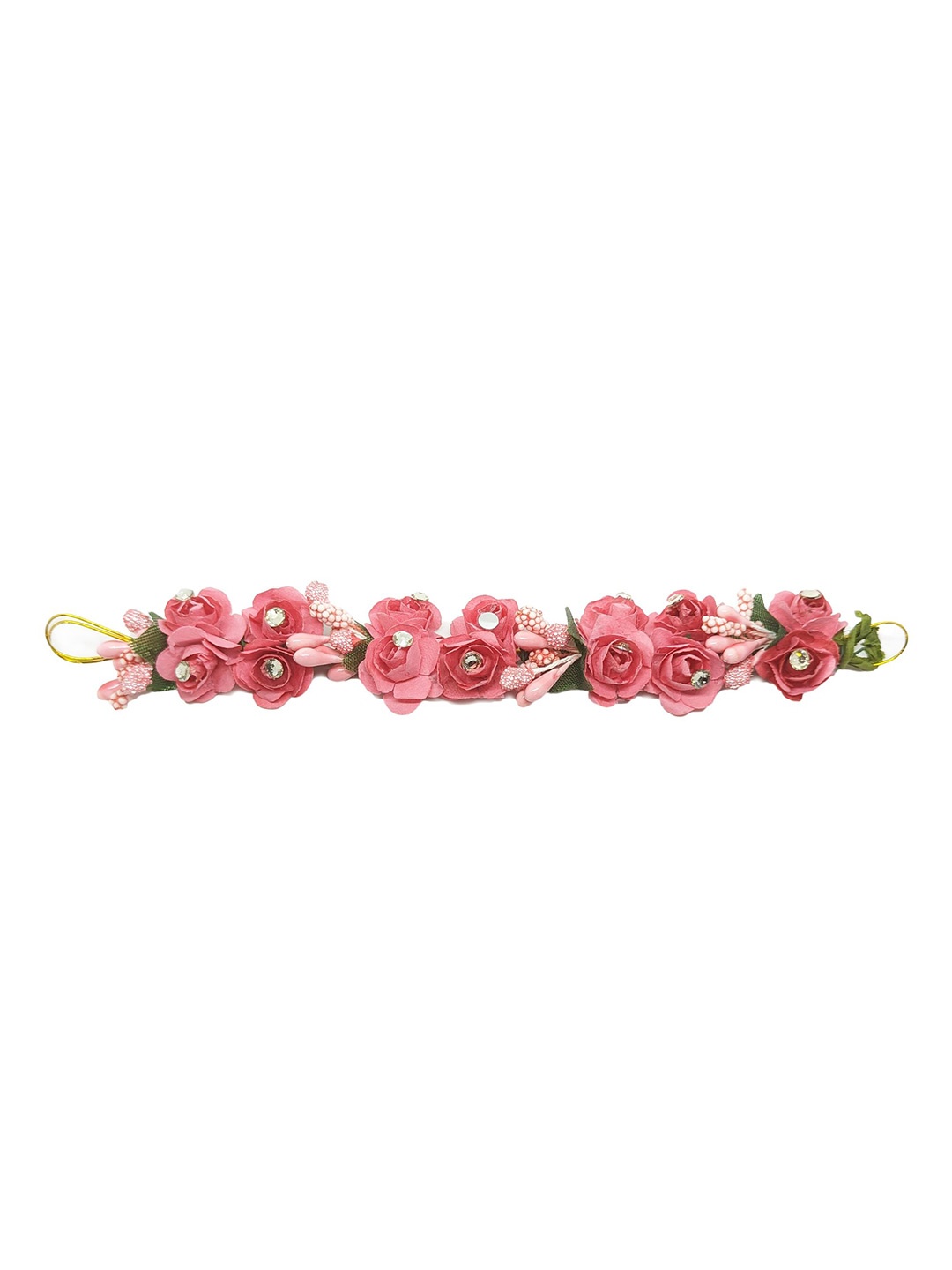 

Comet Busters Women Artificial Rose Flowers Juda Bun Hair Accessory, Pink