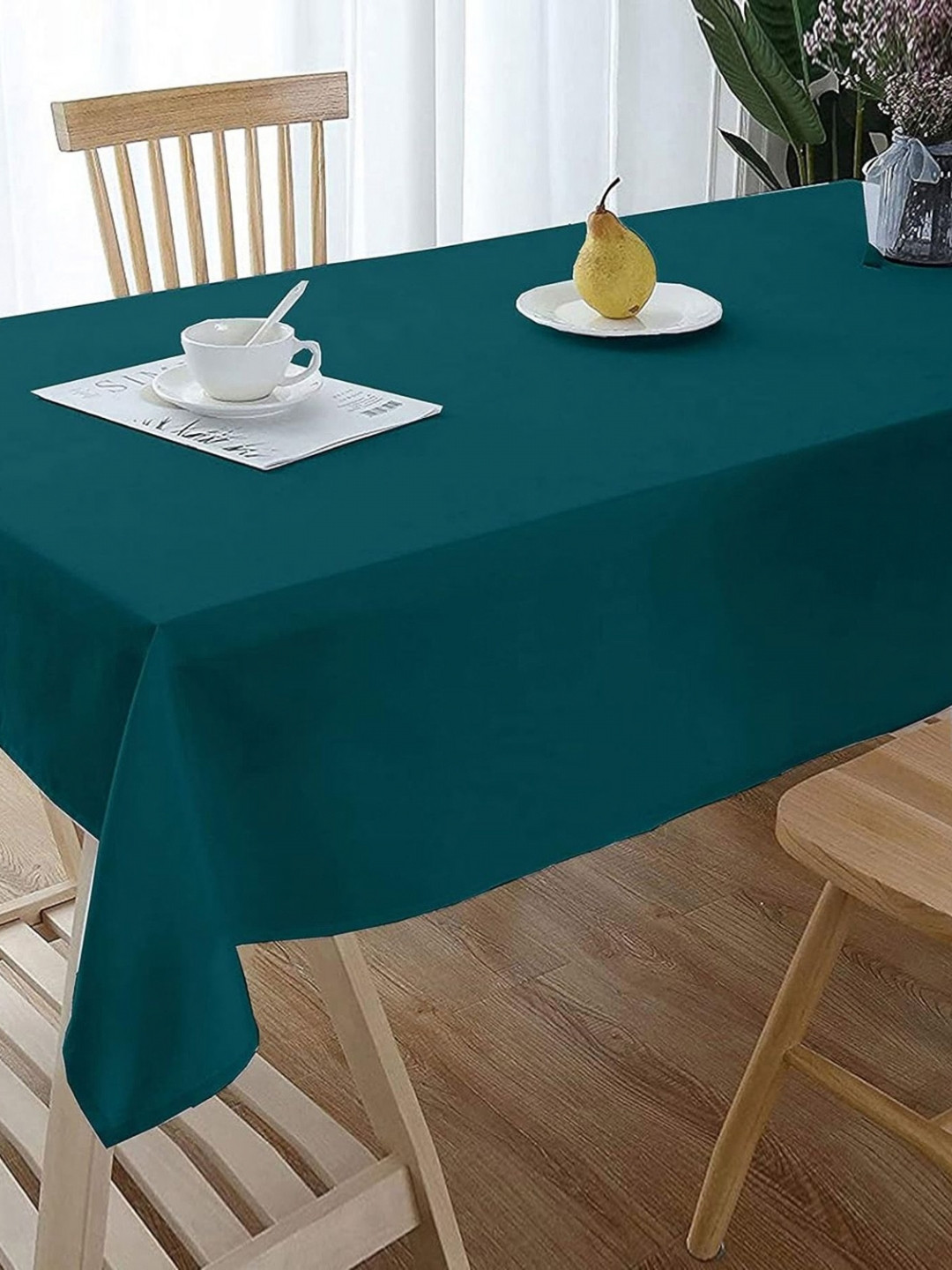 

Lushomes Green Pure Cotton Table Cover