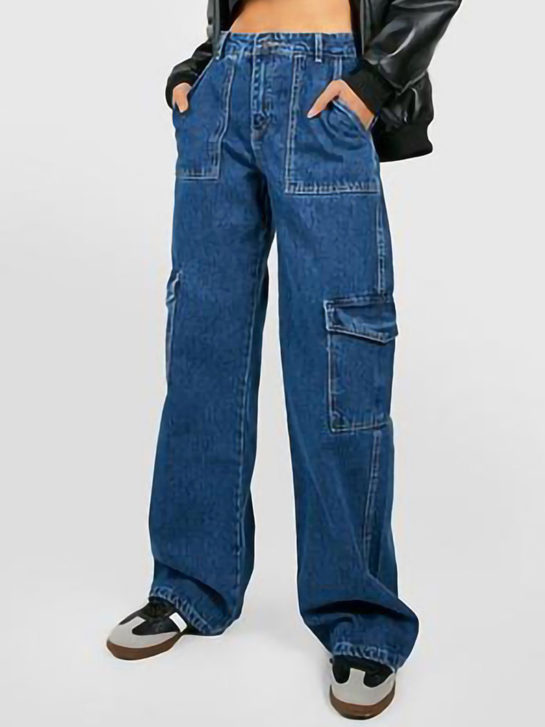 

Stylecast X Kotty Women Straight Fit High-Rise Stretchable Jeans, Blue