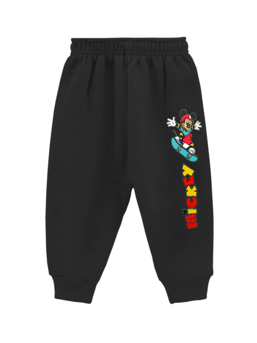 

FRENCH KLEIDER Boys Cartoon Characters Printed Regular Fit Cotton Joggers, Black