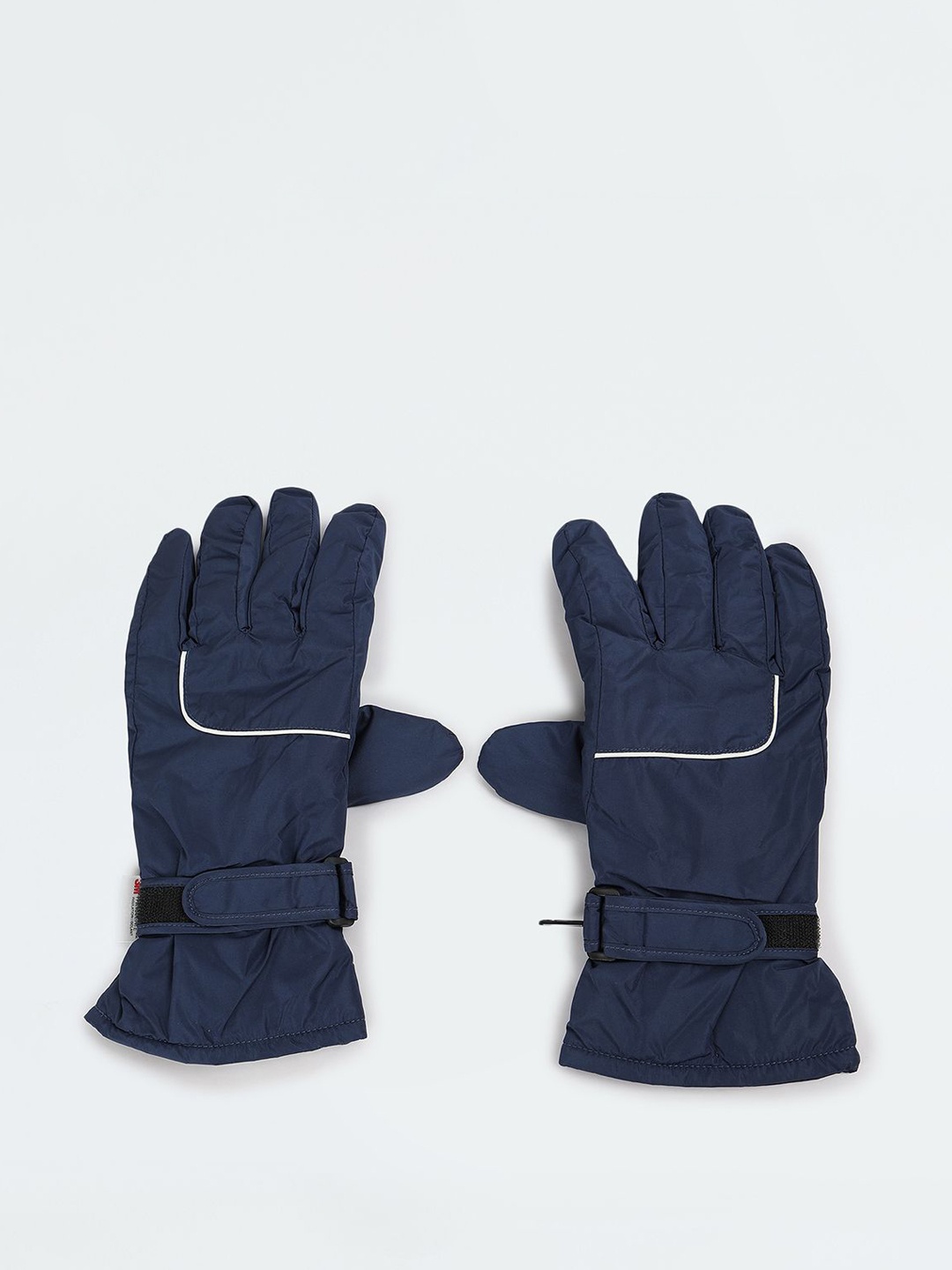 

max Men Solid Safety Gloves, Navy blue