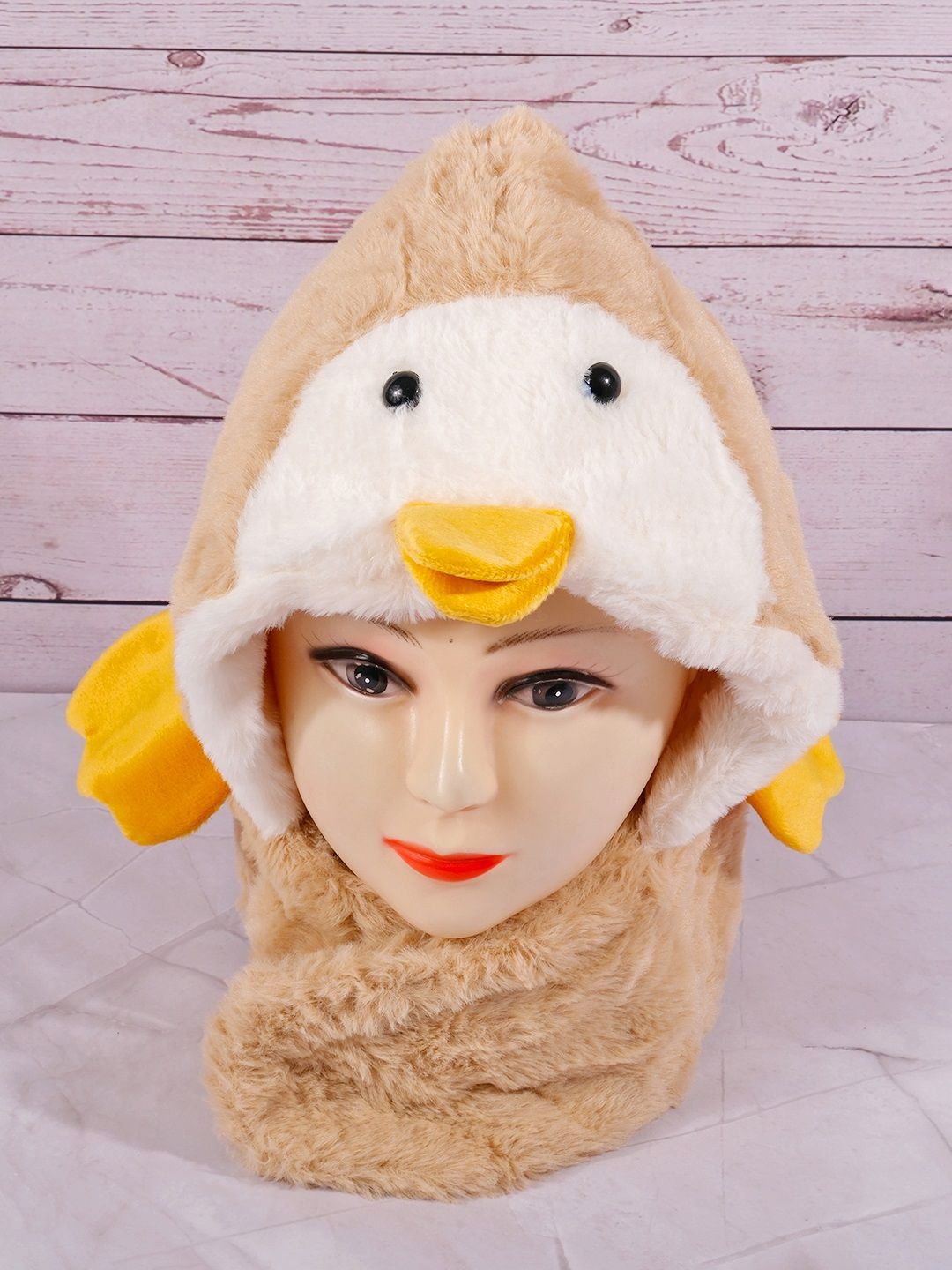 

DukieKooky Kids Self Design Woollen Beanie, Brown