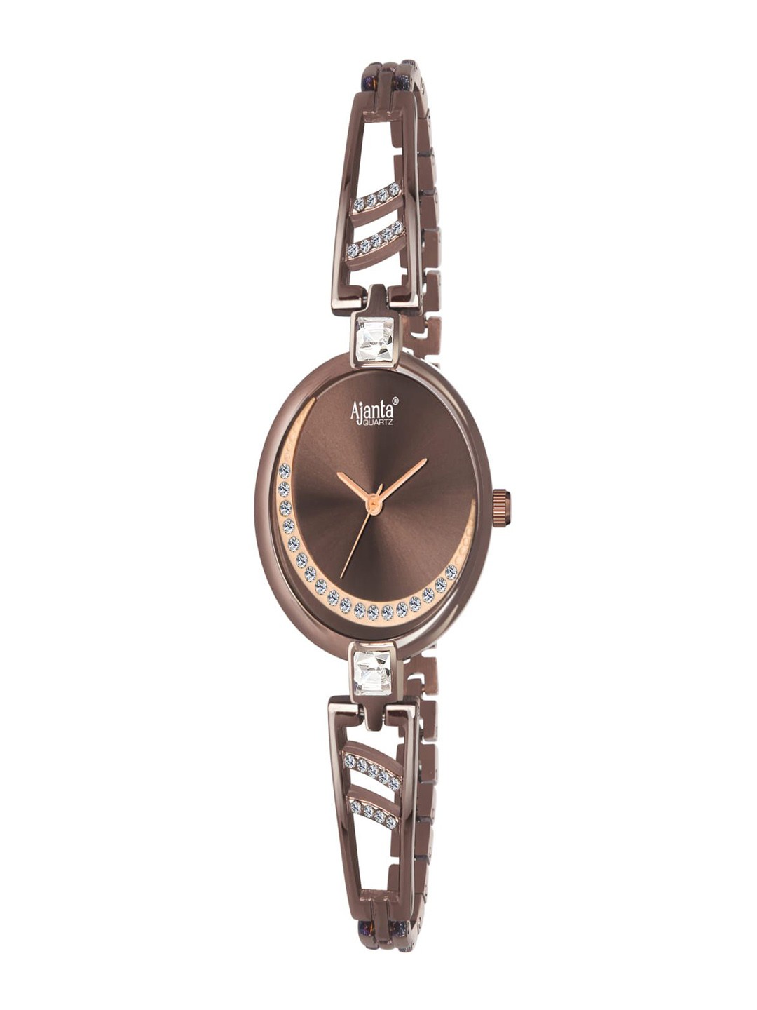 

Ajanta Quartz Women Stainless Steel Straps Analogue Watch AWC121ESL 4, Brown