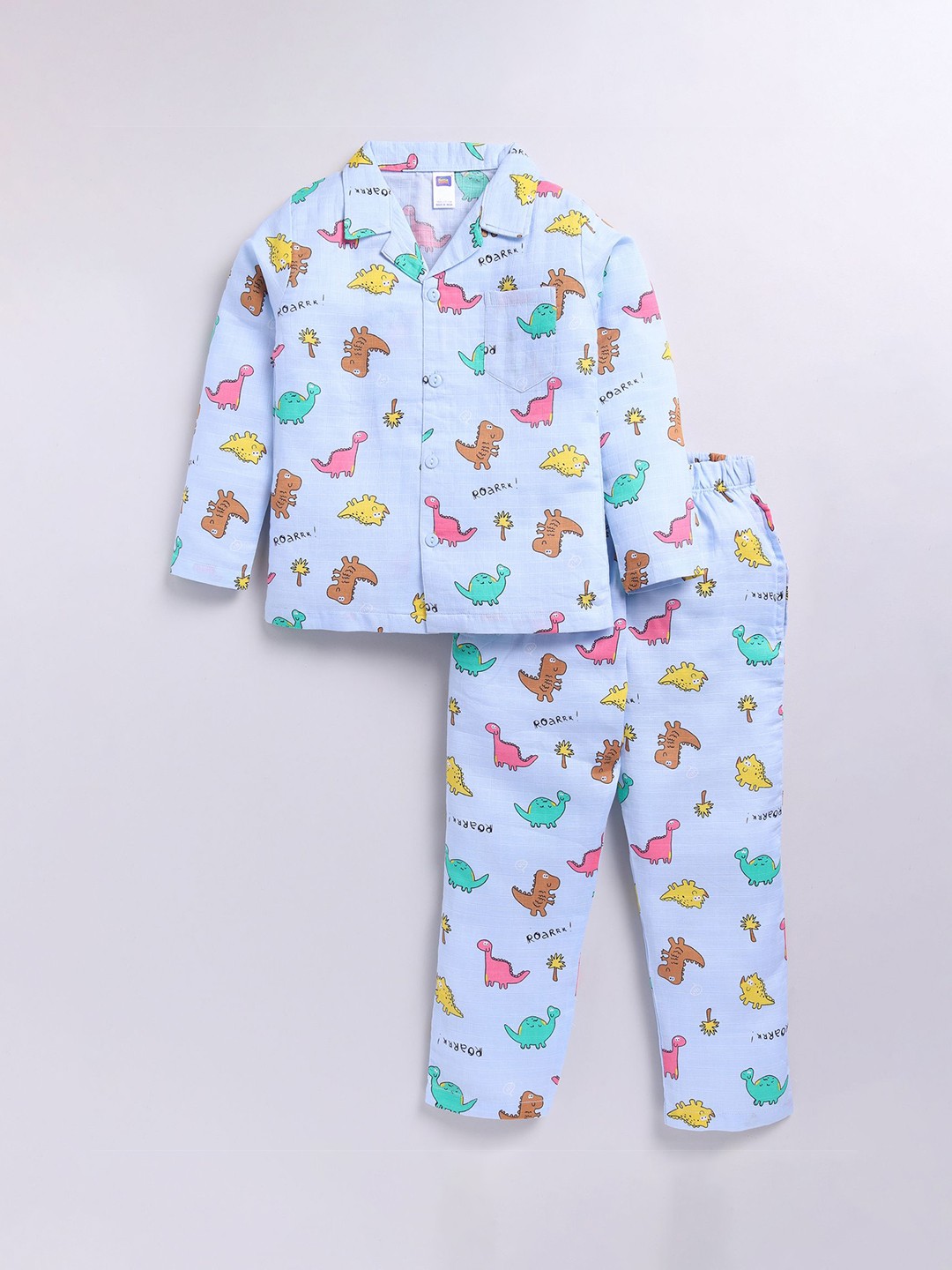 

Nottie Planet Boys Printed Night suit, Blue