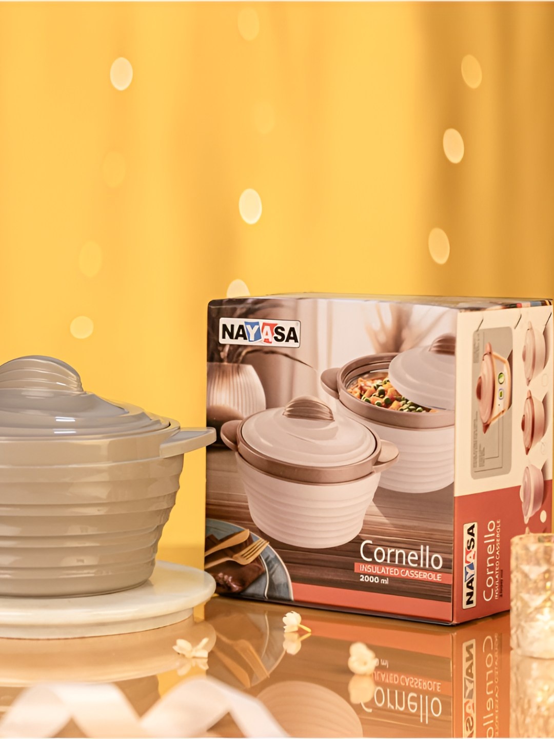 

Nayasa Cornello Insulated Inner Stainless Steel Casserole 1.5L, Green