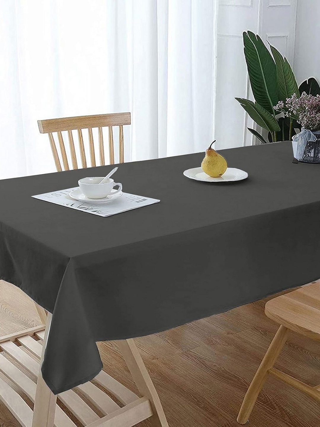 

Lushomes Grey Pure Cotton 4-Seater Table Cover