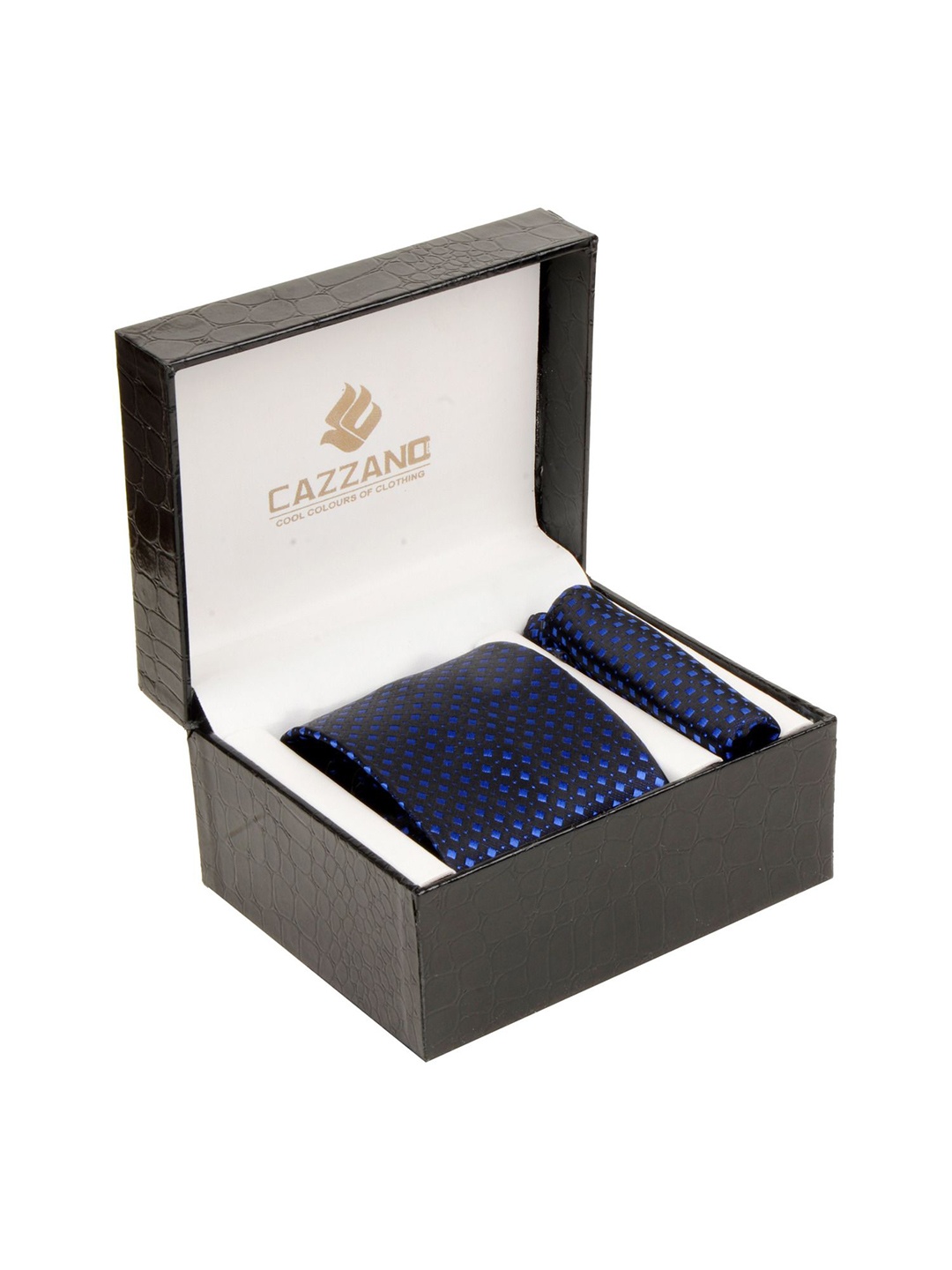 

Cazzano Men Pocket Square & Tie Accessory Gift Set, Blue