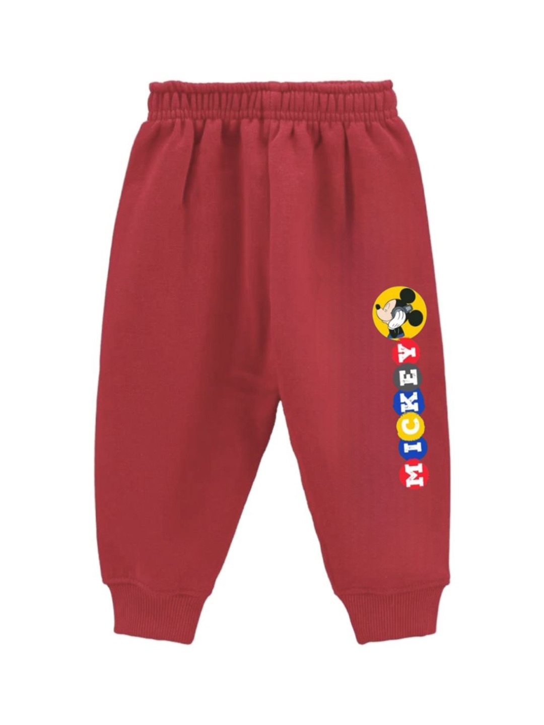 

FRENCH KLEIDER Boys Cartoon Characters Printed Cotton Joggers, Maroon