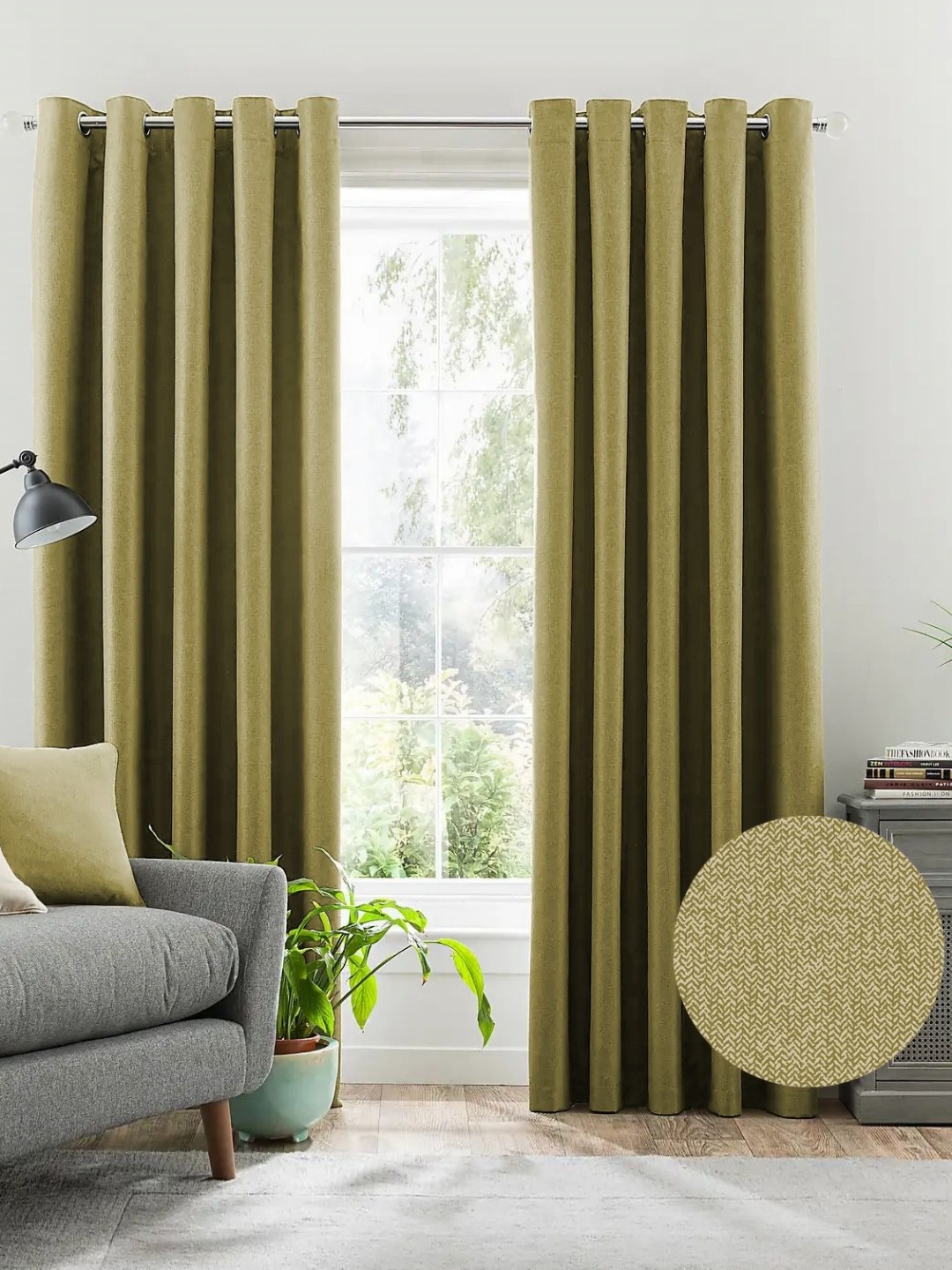 

Nefertiti Home Green 2 Pieces Black Out Door Curtains
