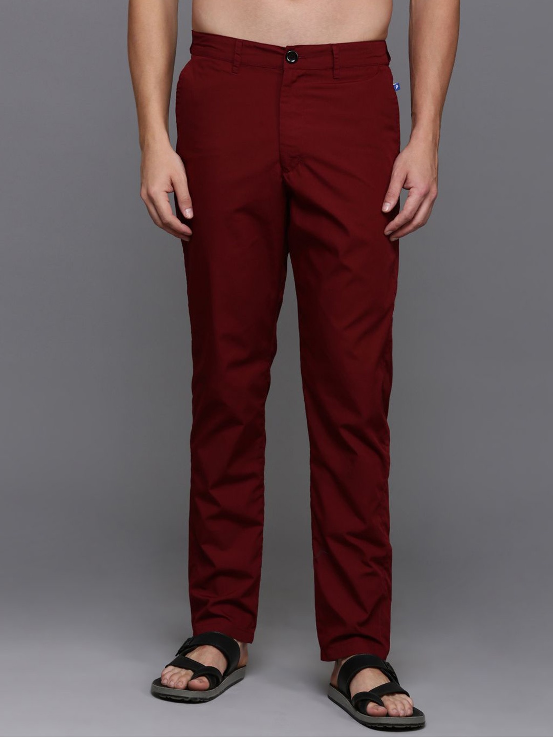 

NIRVAAN Men Mid-Rise Cotton Pyjamas, Maroon