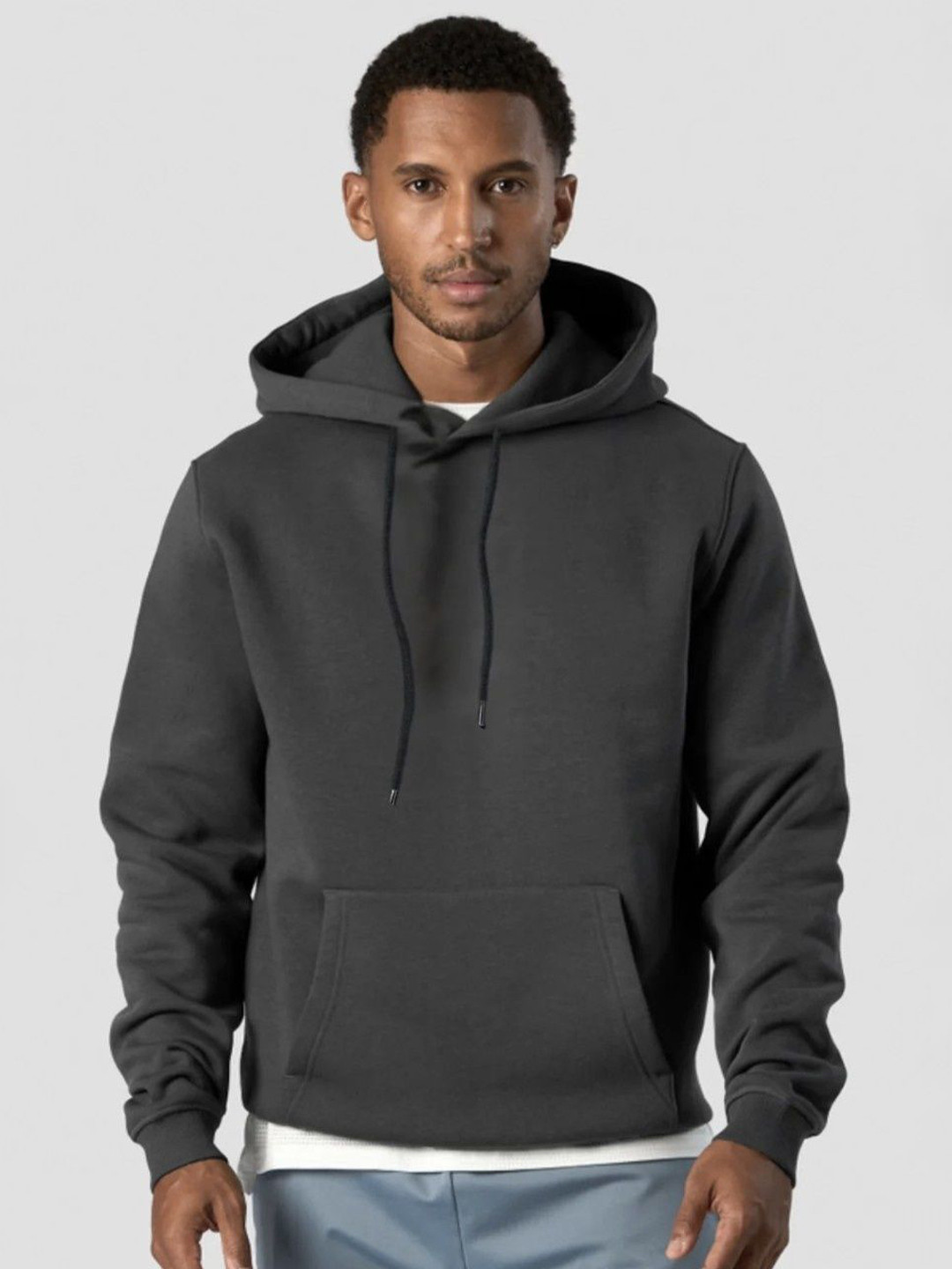 

TBS- THE BARGAIN STREET Men Hooded Pullover Cotton Sweatshirt, Grey