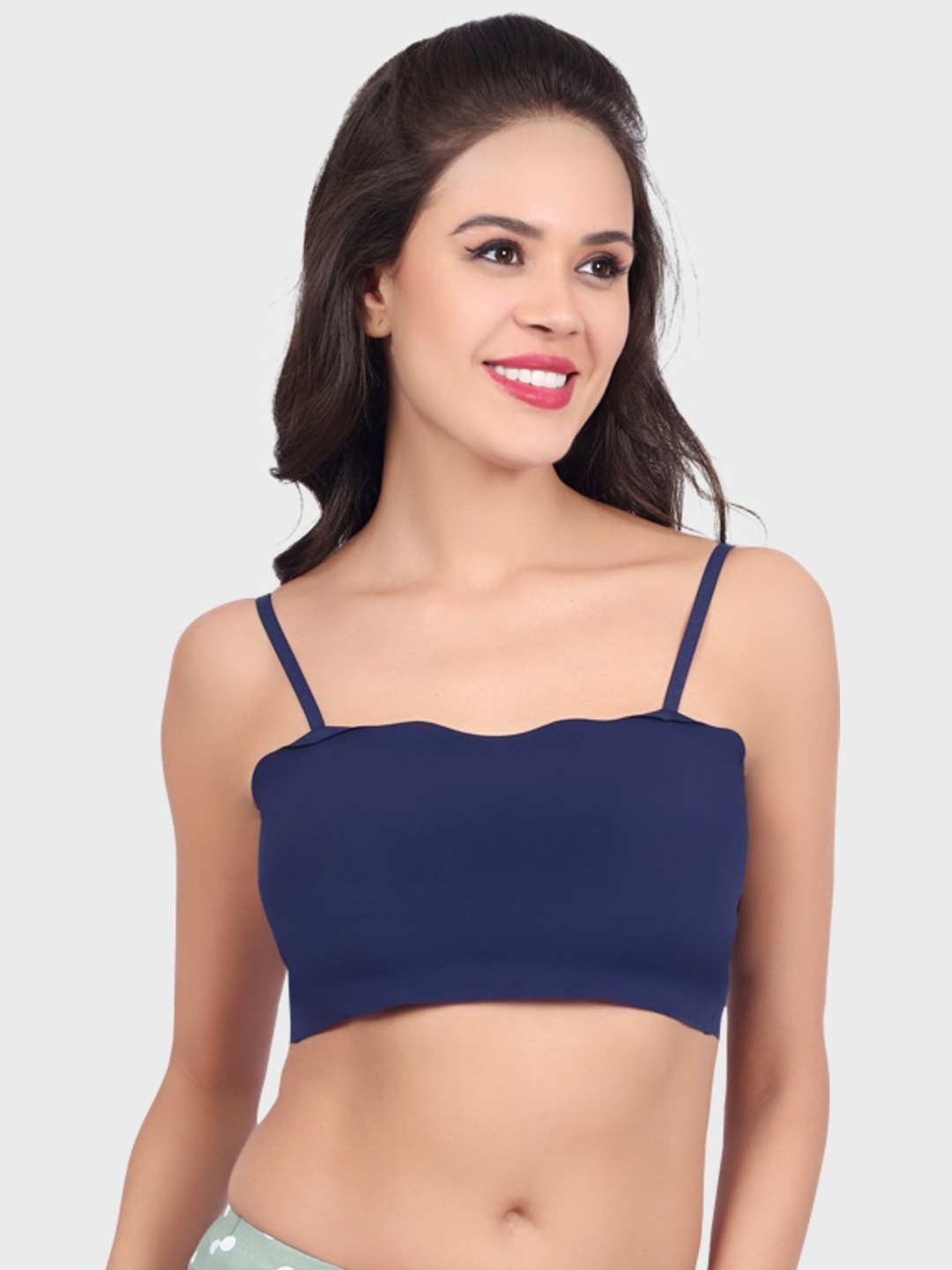 

Luella Women Full Coverage Bandeau Bra, Navy blue