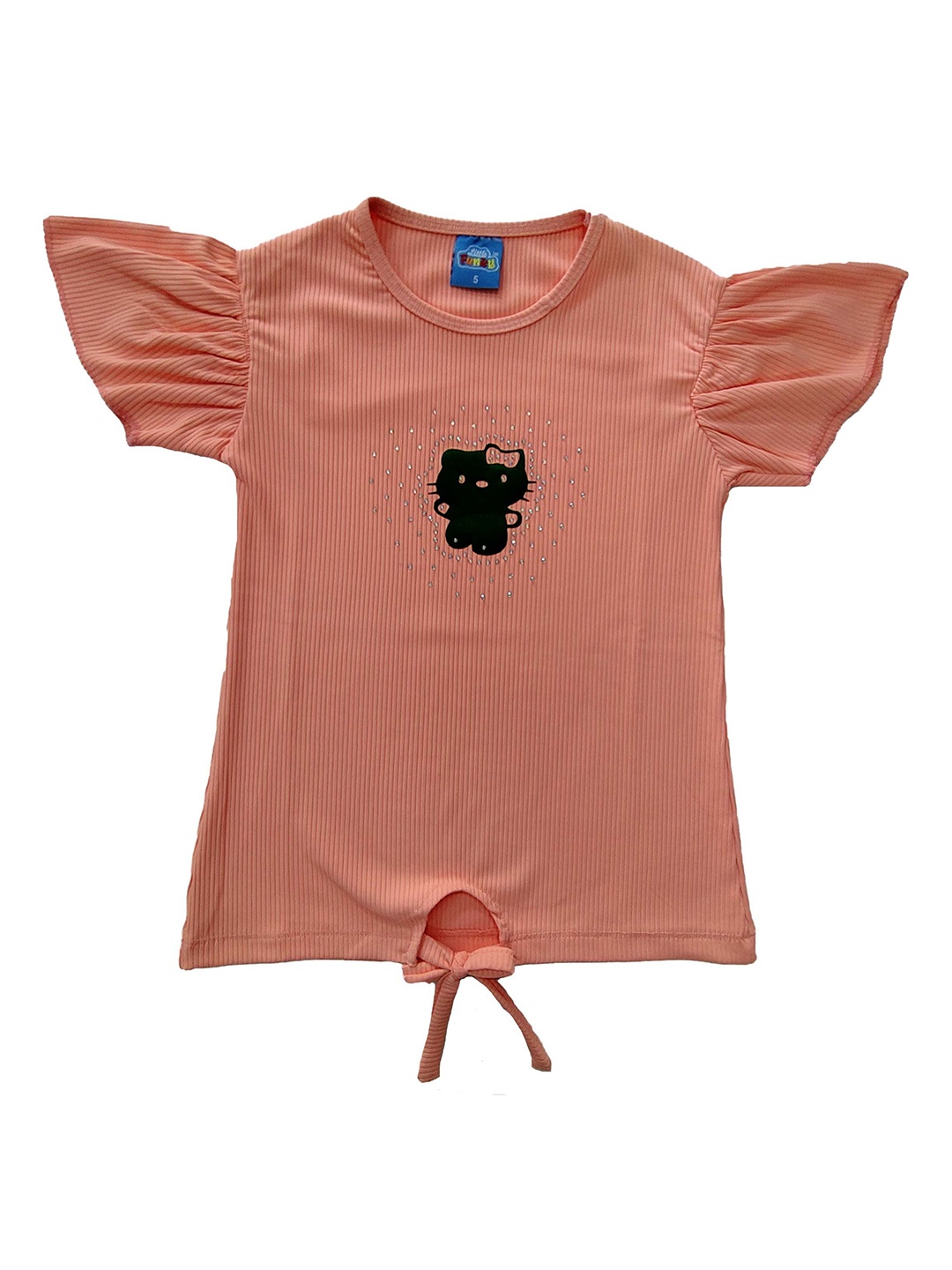 

BAESD Girls Hello Kitty Front Knot Top, Coral
