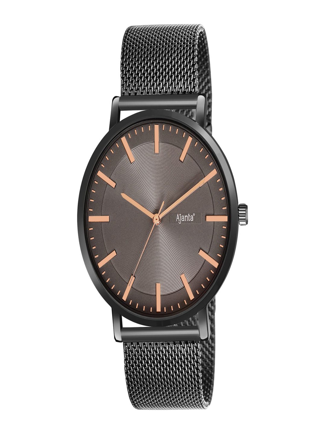 

Ajanta Quartz Men Dial & Stainless Steel Straps Analogue Watch AWC123ESG 4, Black