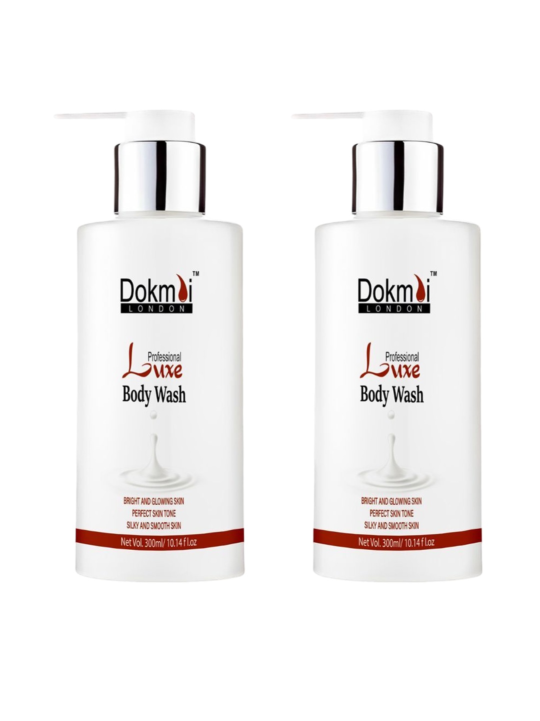 

Dokmai London Set Of 2 Luxe Body Wash - 300 ml Each, Transparent