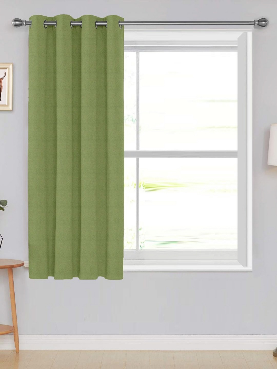 

Divine Casa Olive Green Black Out Window Curtain