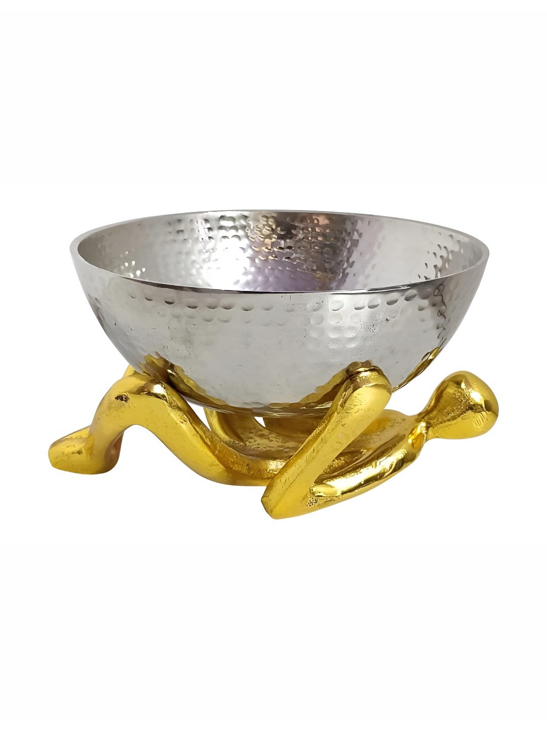 

Extreme Karigari GoldToned Metal Glossy Decorative Bowl, Gold