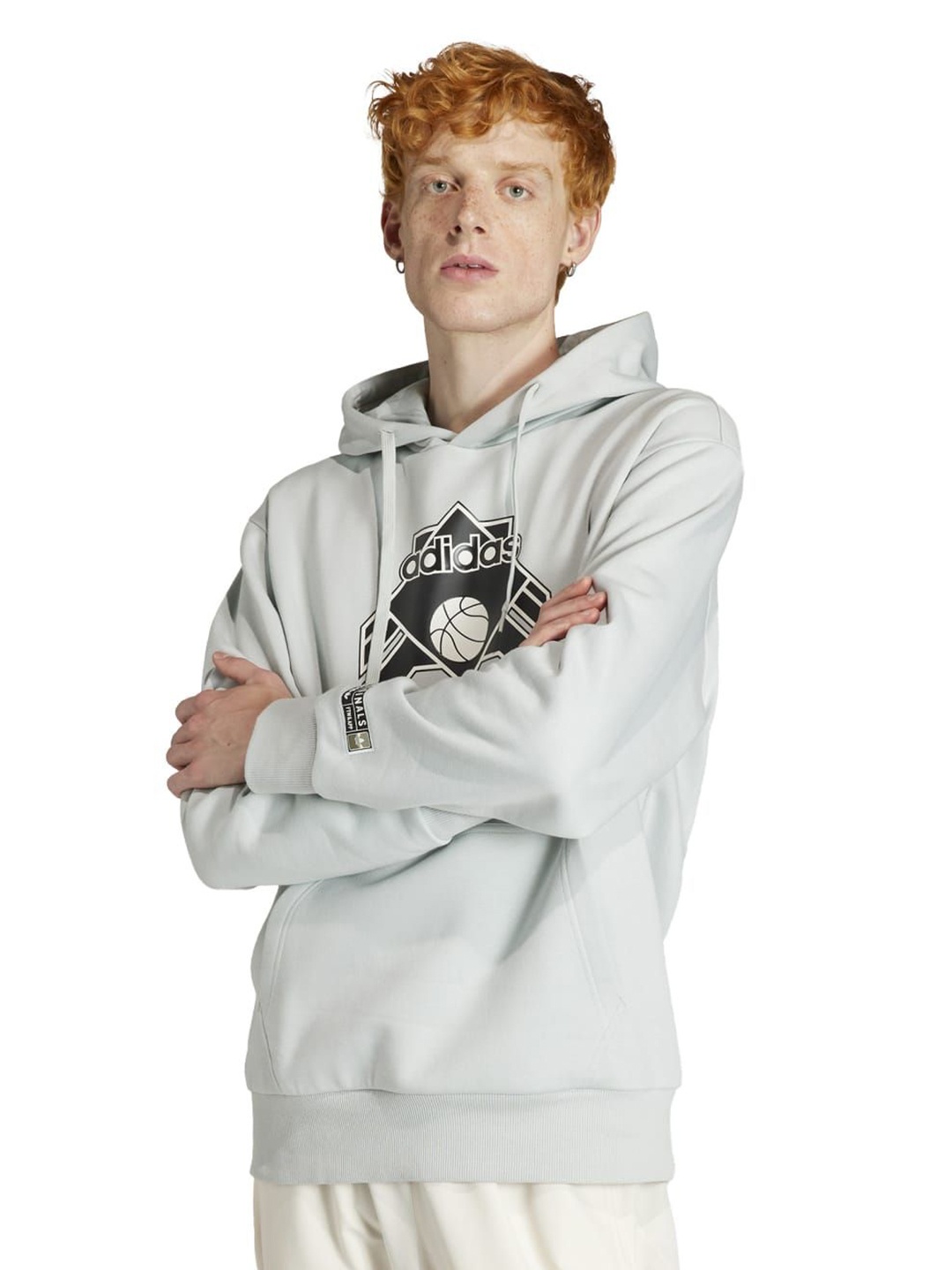 

ADIDAS Originals Men Printed Cotton Sweatshirt, Grey