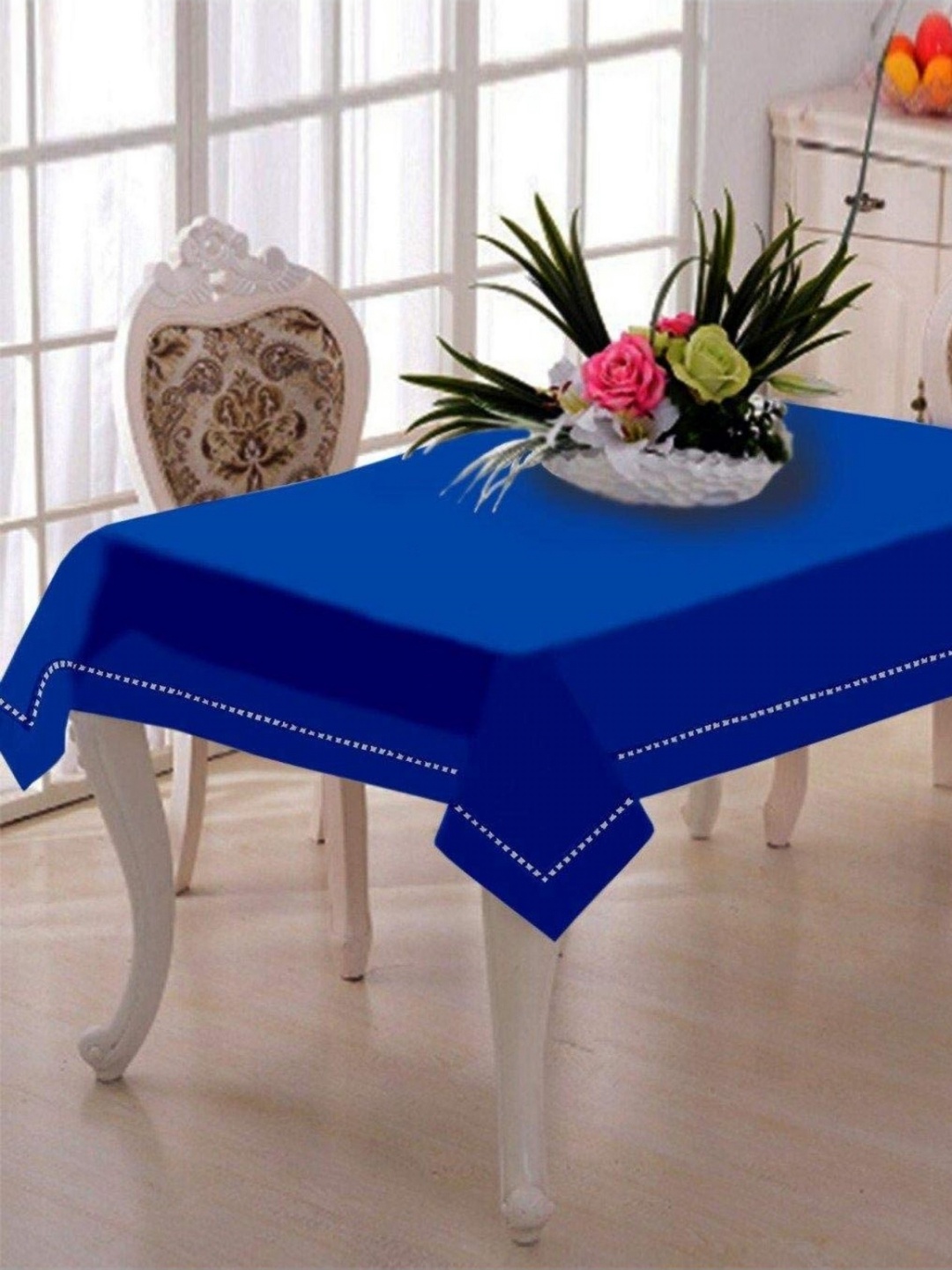 

Lushomes Blue Pure Cotton 2-Seater Table Cover