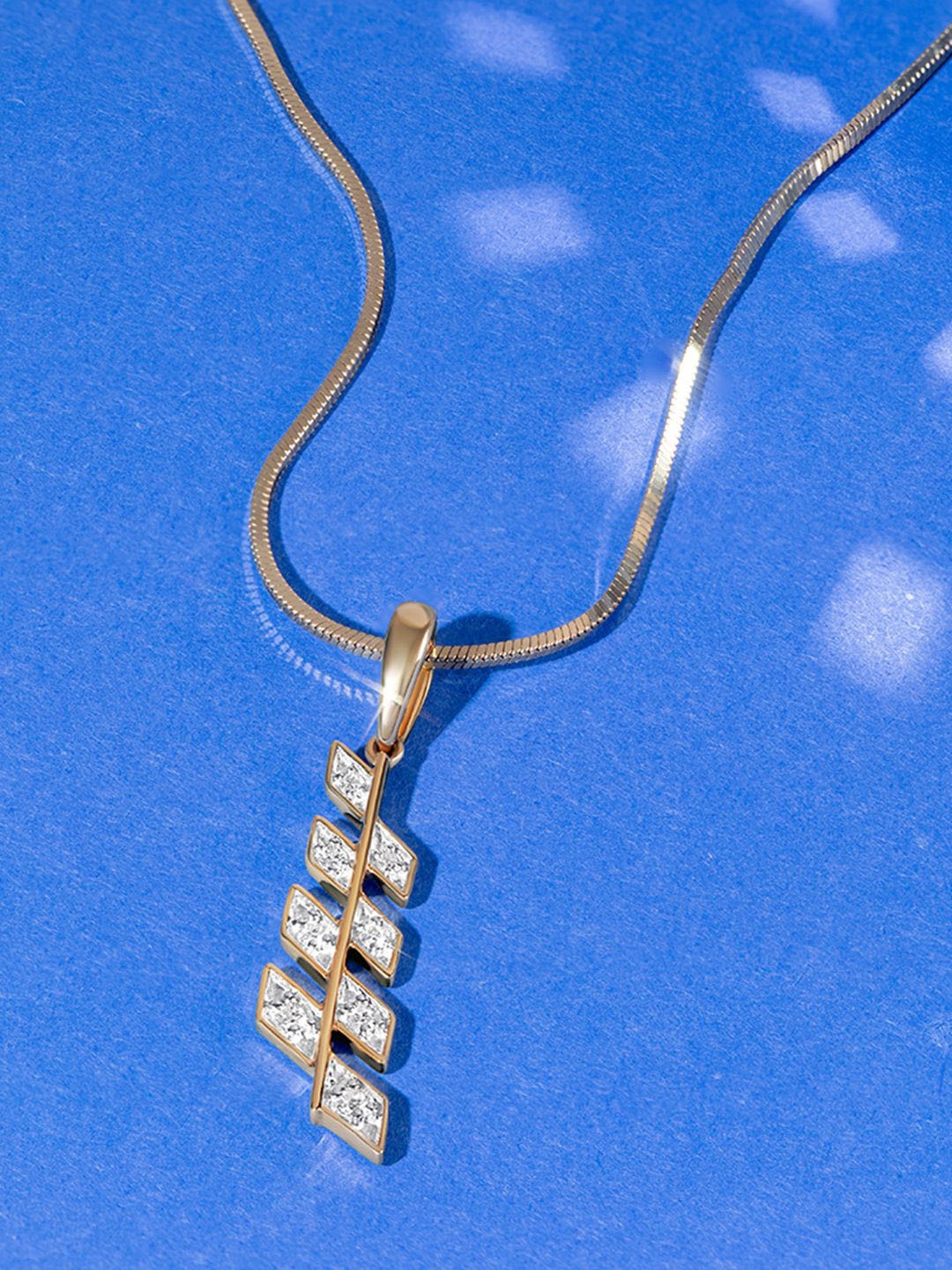 

Mia by Tanishq 14KT BIS Hall Mark Electric Sequin Gold Pendant-1.19 gm, Yellow