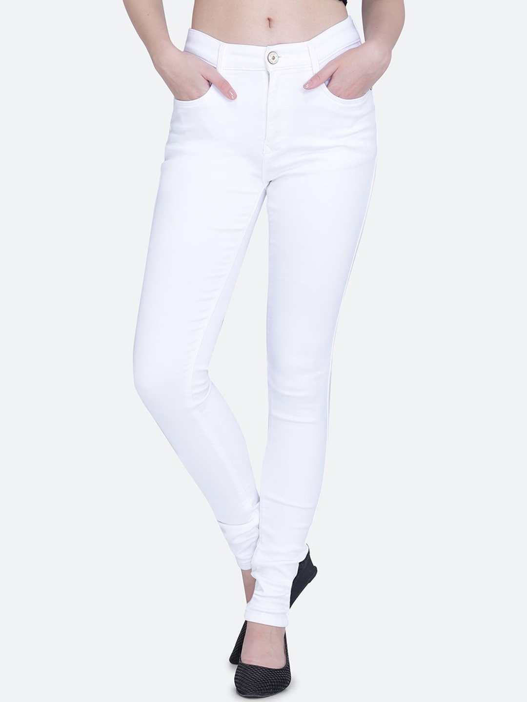 

FCK-3 Women Hottie High-Rise Regular Fit Stretchable Jeans, White