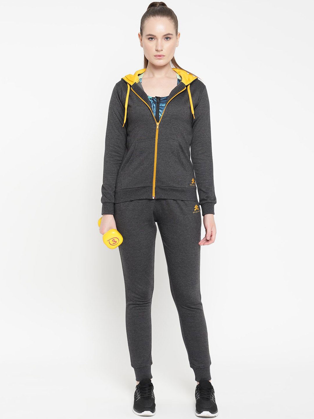 

OFF LIMITS Women Hooded Neck Tracksuits, Grey