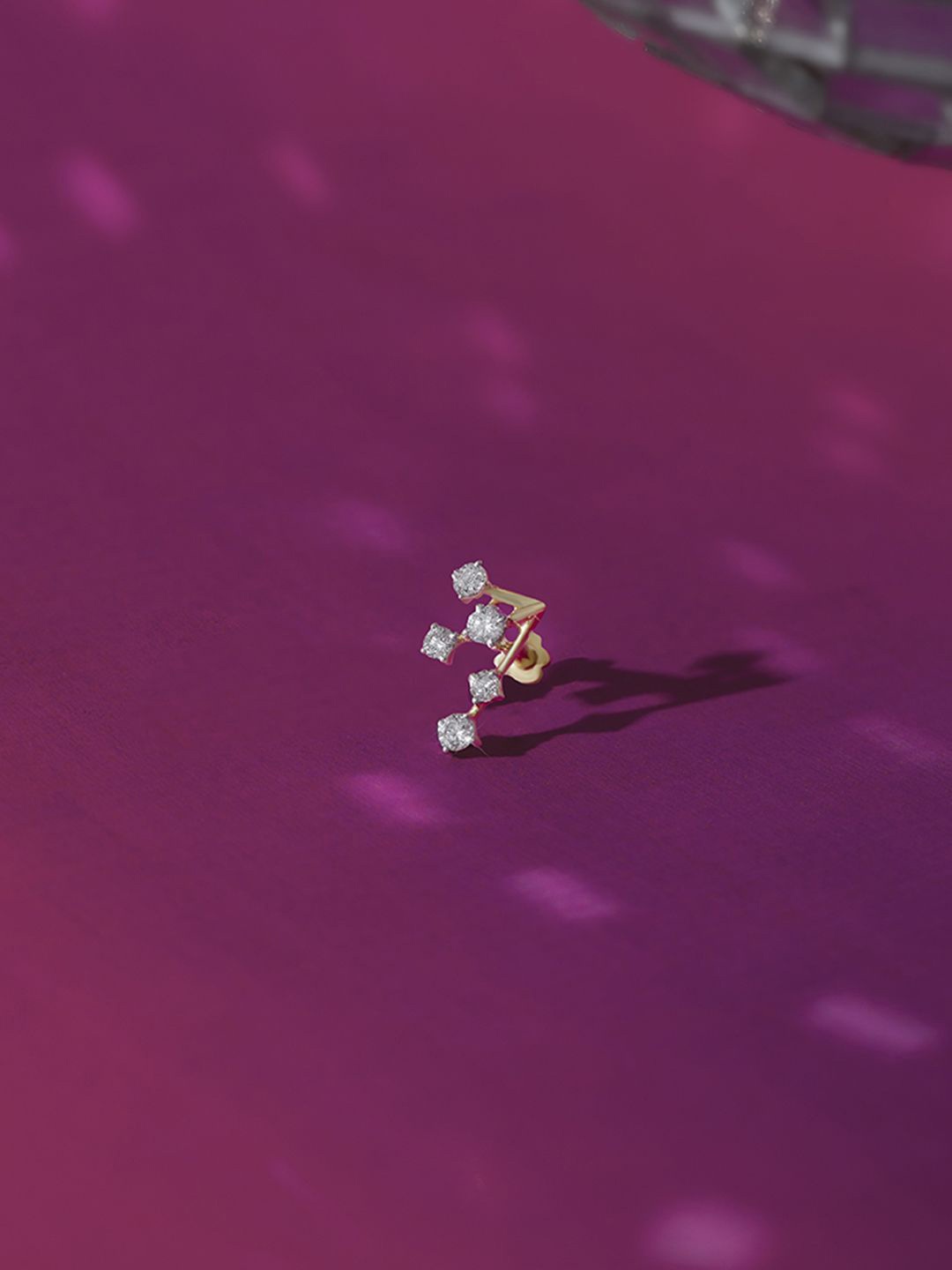 

Mia by Tanishq 14KT Diamond Nose Pin, Gold