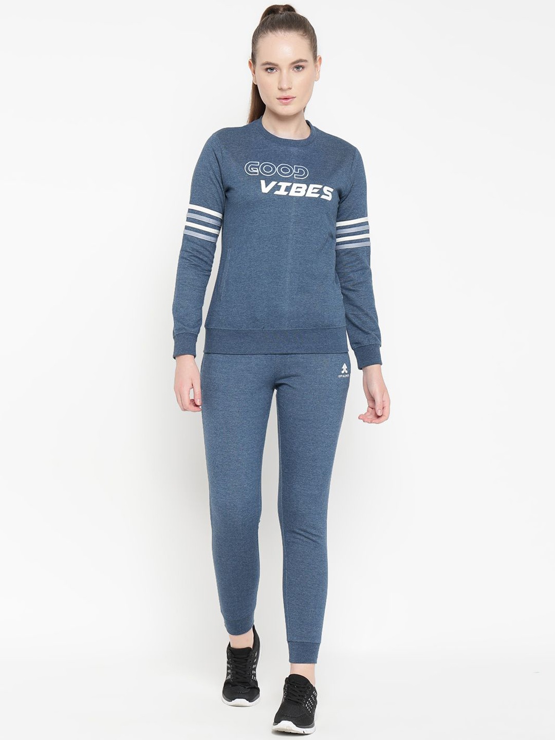 

OFF LIMITS Women Round Neck Tracksuits, Navy blue