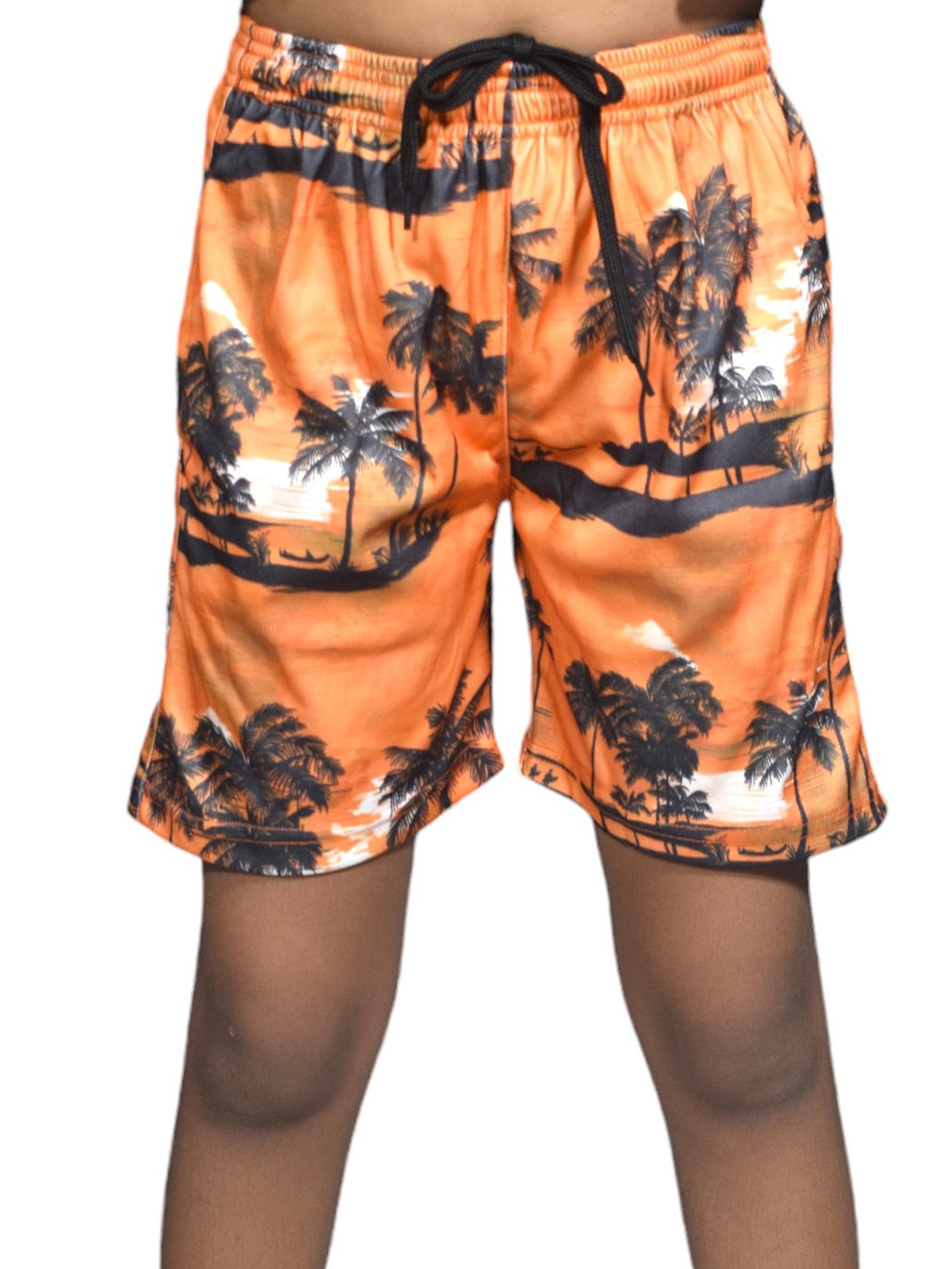 

Aqua Holic Girls Printed Swim Shorts, Orange