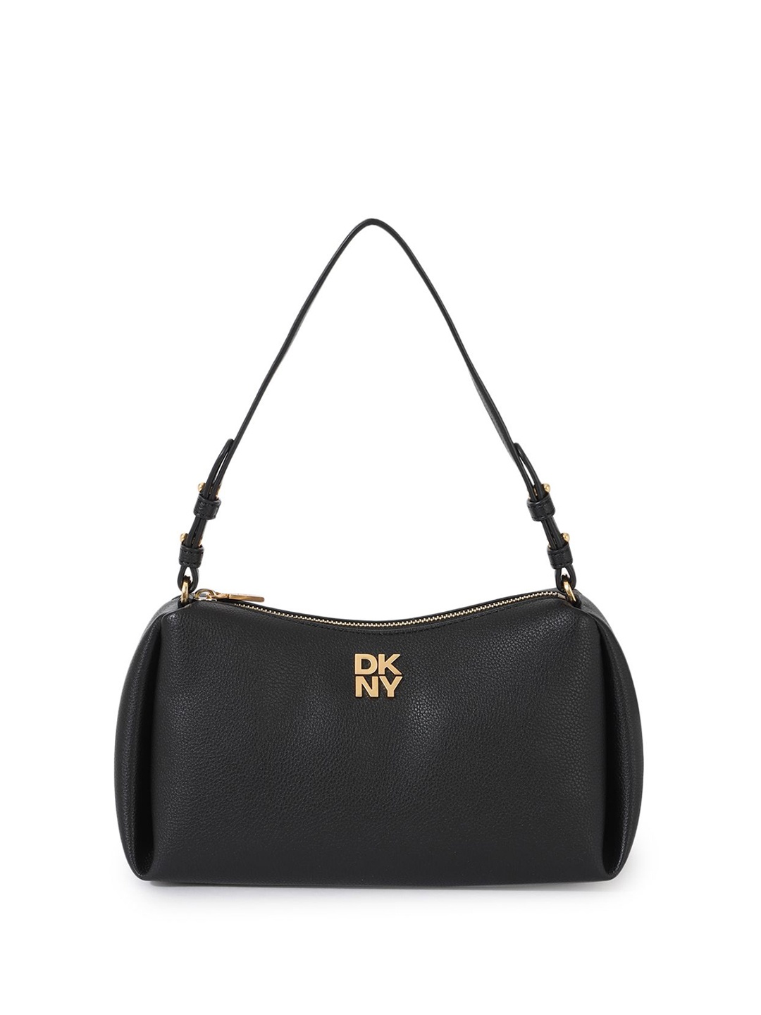 

DKNY Women Textured Solid Structured Shoulder Bag, Black