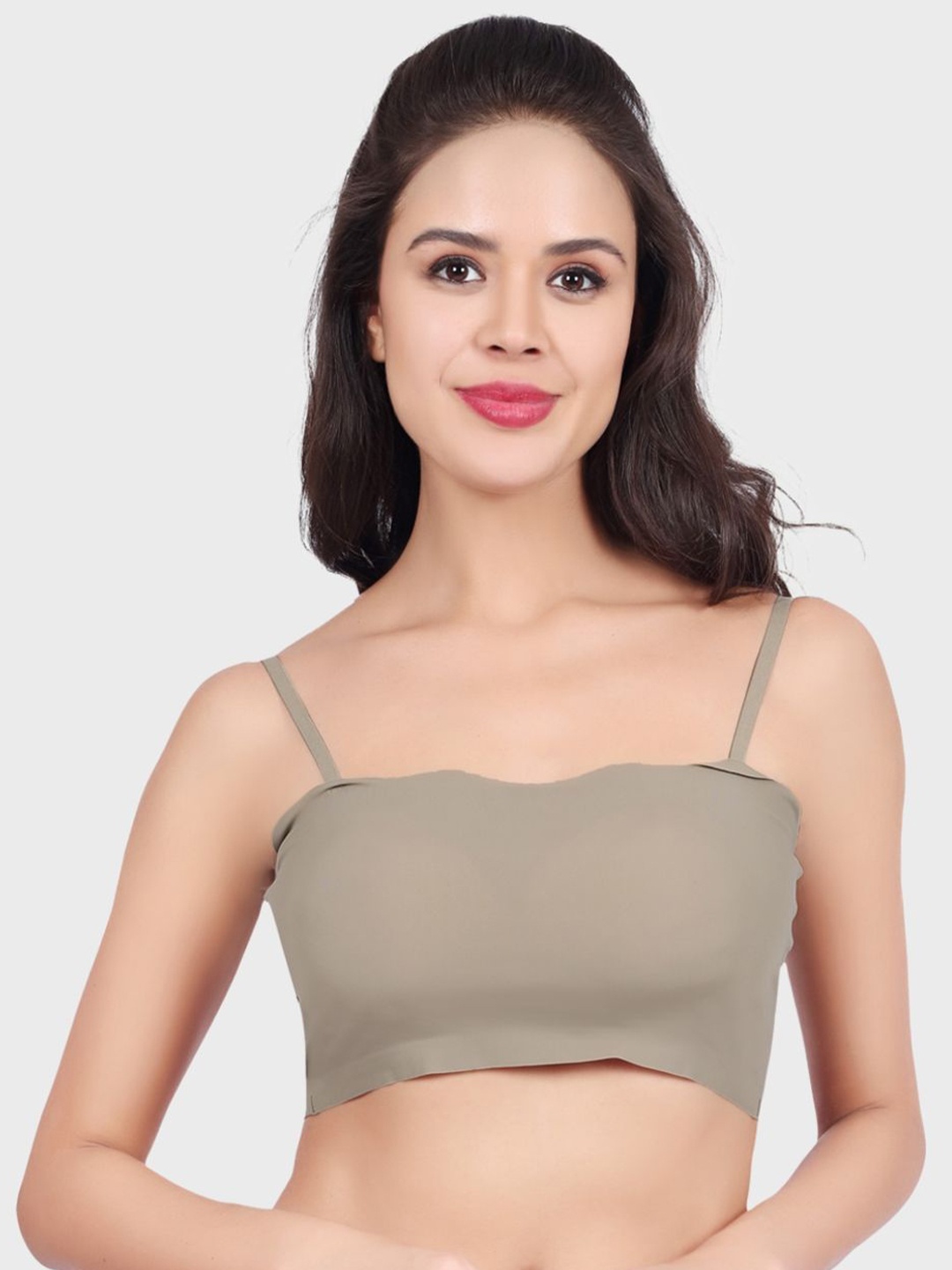 

Luella Full Coverage Slip-On Bandeau Bra, Grey