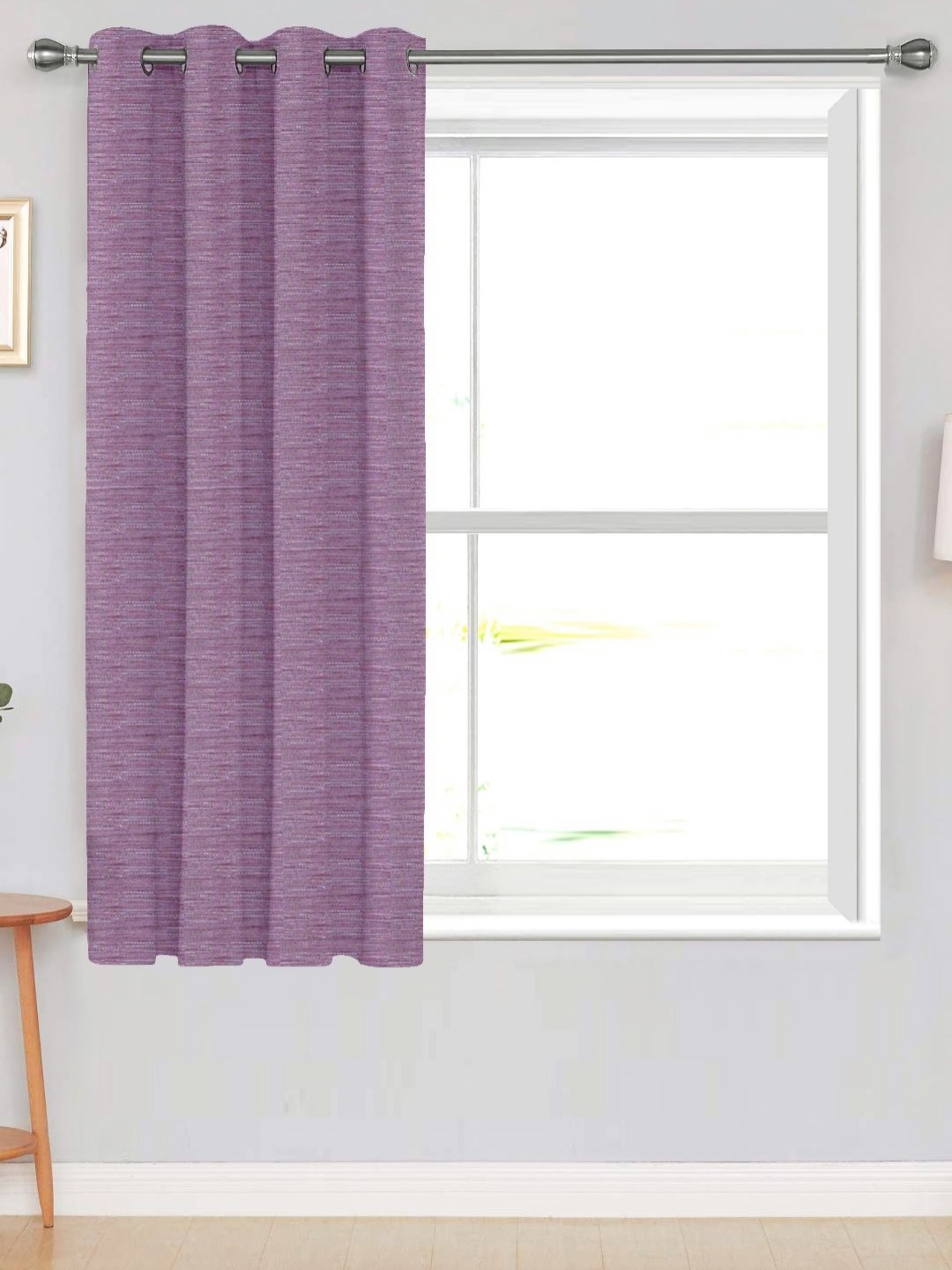 

Divine Casa Purple Black Out Window Curtain