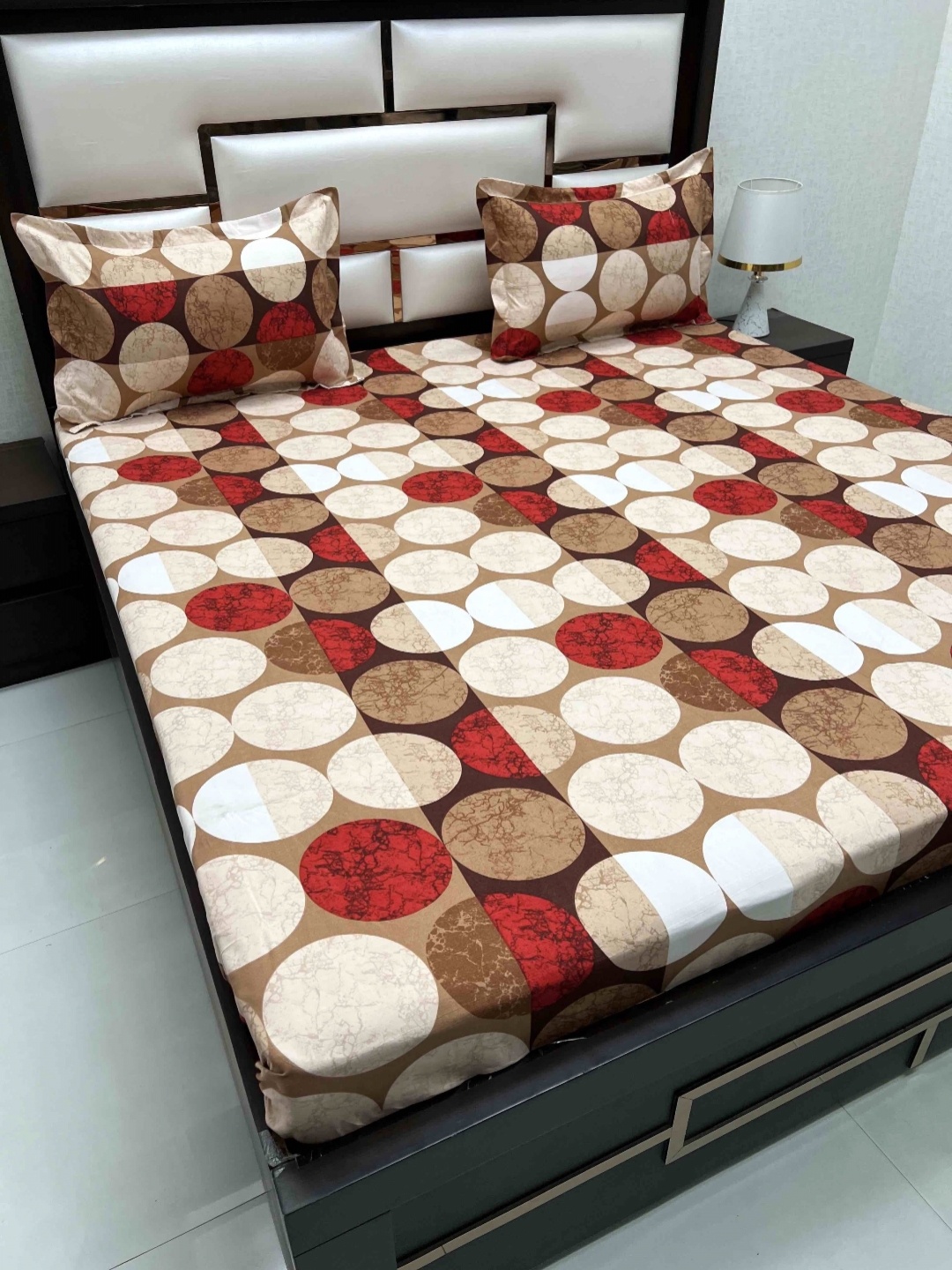 

Pure Decor Leisure Fur Beige Printed Microfiber 230 TC King Bedsheet Set 2.74 x 2.72 m