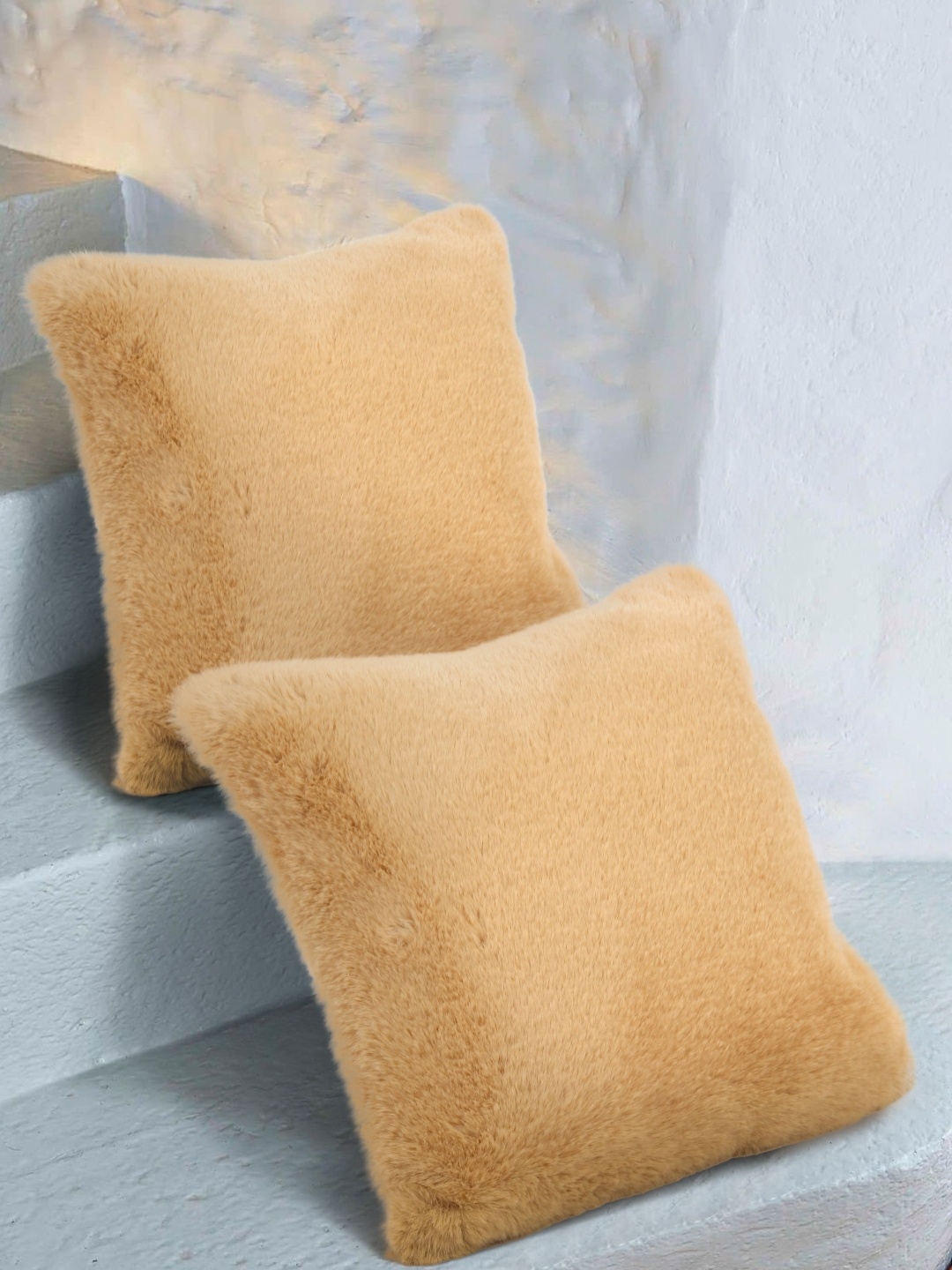 

NISRAG HOME Beige 2 Pieces Square Cushion Covers