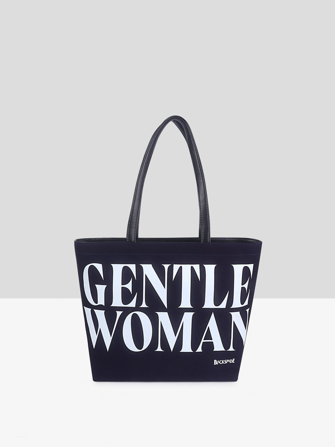 

Black Spade Women Typography Printed Shopper Tote Bag, Blue