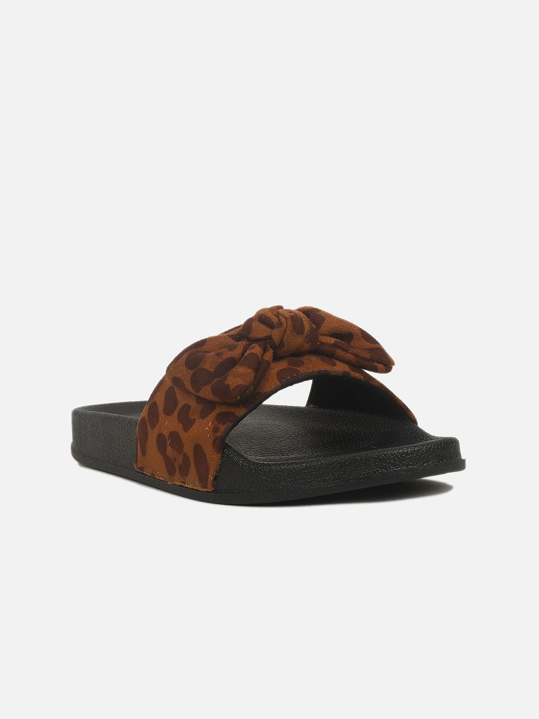 

Carlton London Women Printed Sliders, Brown