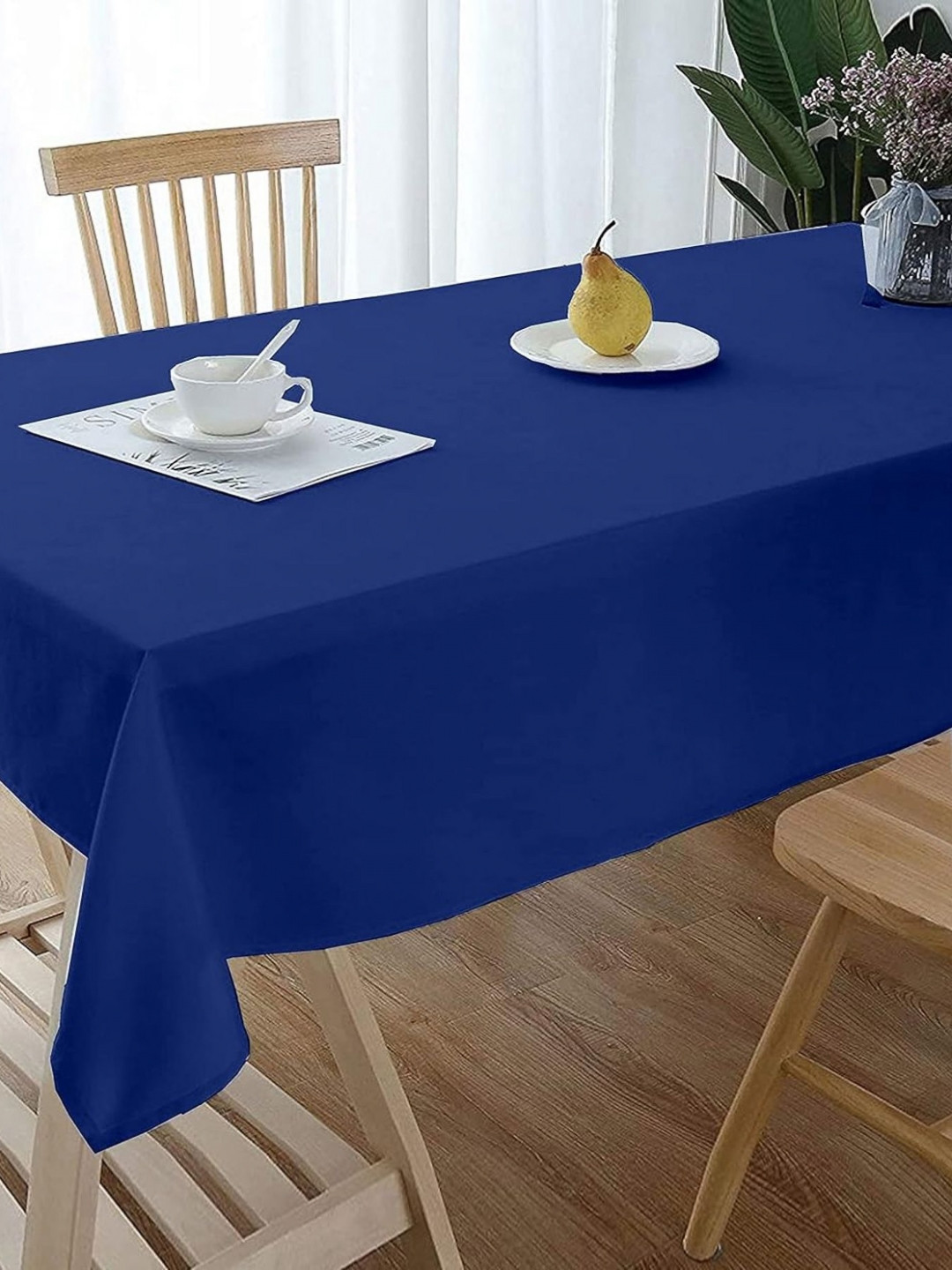 

Lushomes Blue 6 Seater Pure Cotton Table Cover