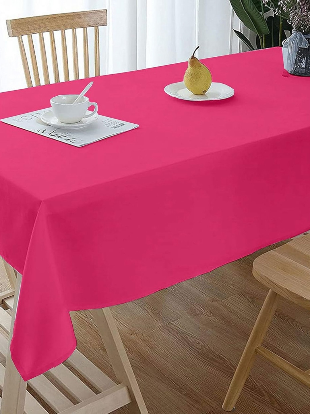 

Lushomes Pink Pure Cotton Table Cover