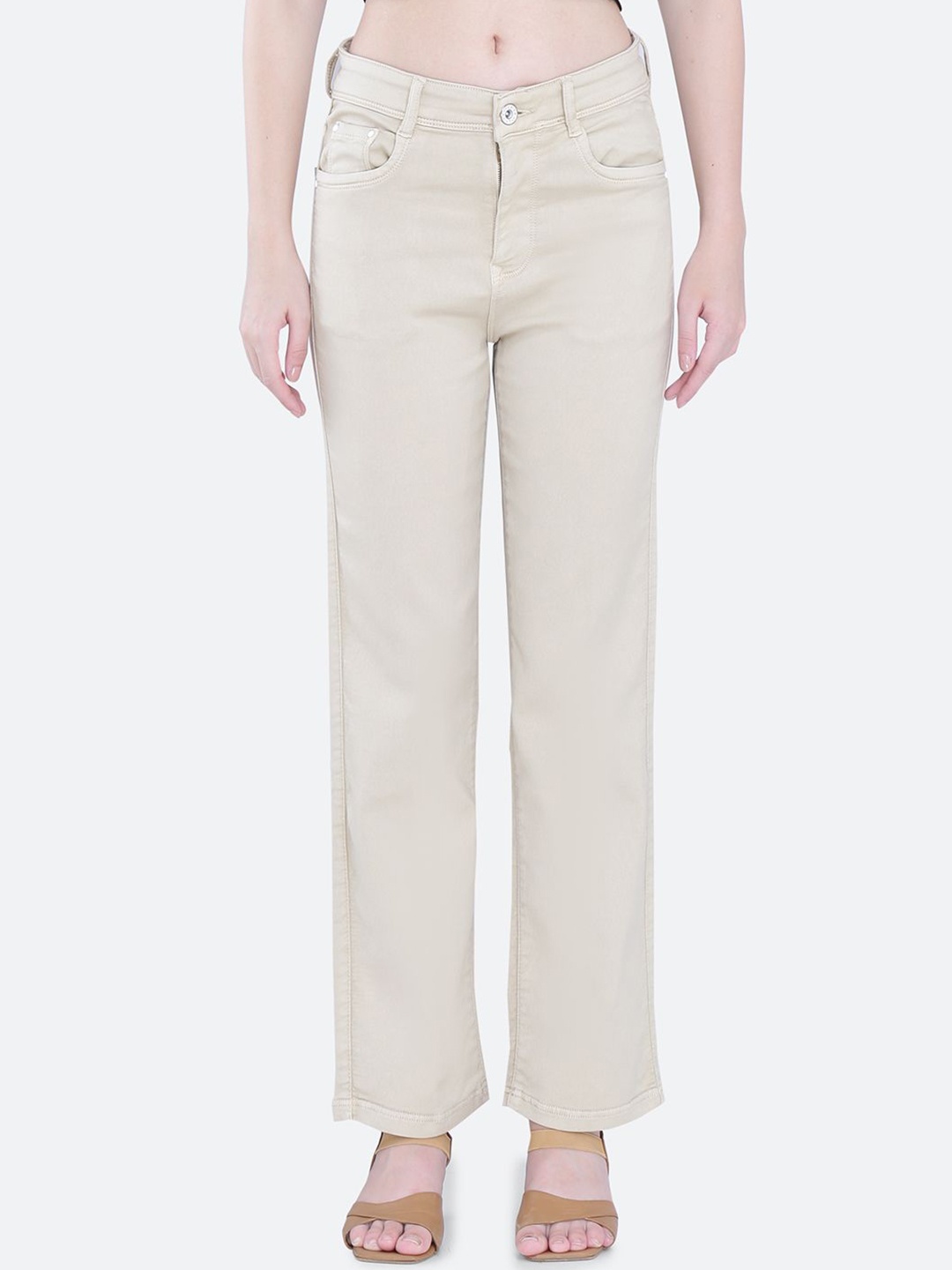 

FCK-3 Women Hottie High-Rise Stretchable Jeans, Beige