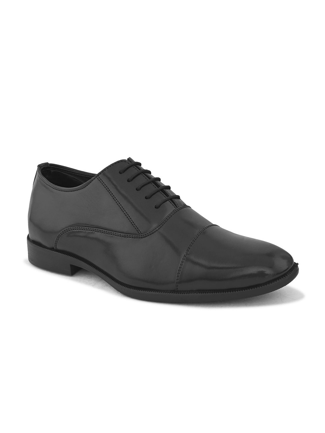 

ALBERTO MORENO Men Lace-Ups Round Toe Formal Oxfords, Black