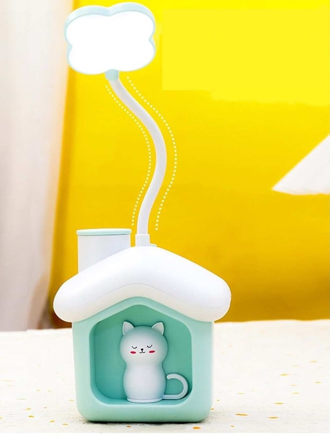 

MUREN Cute Home Theme-Shaped Table Lamp, Green