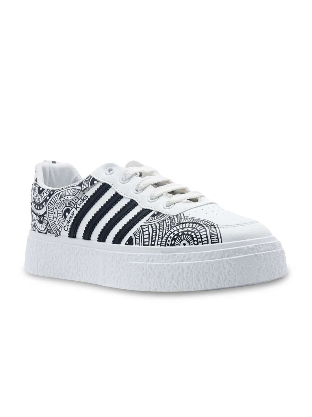

Colour Kicks Men & Women Cosmic Design Handpainted Sneakers, Black