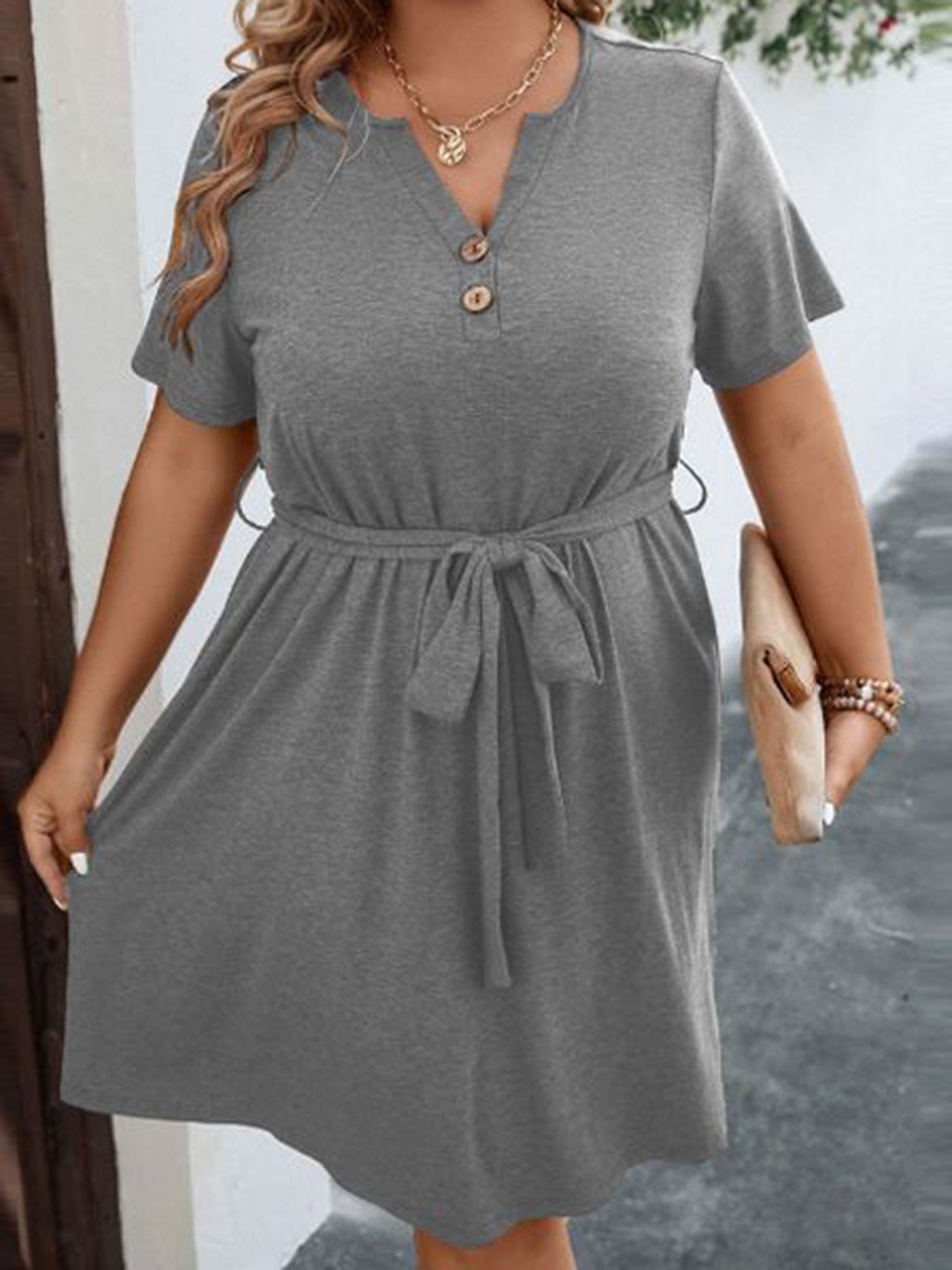 

StyleCast Women Fit & Flare Dress, Grey
