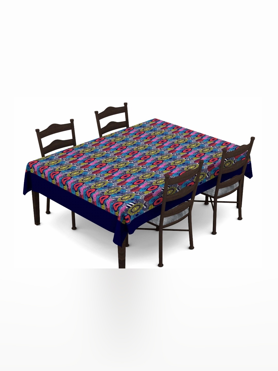 

Lushomes Blue Floral Printed Table Cover