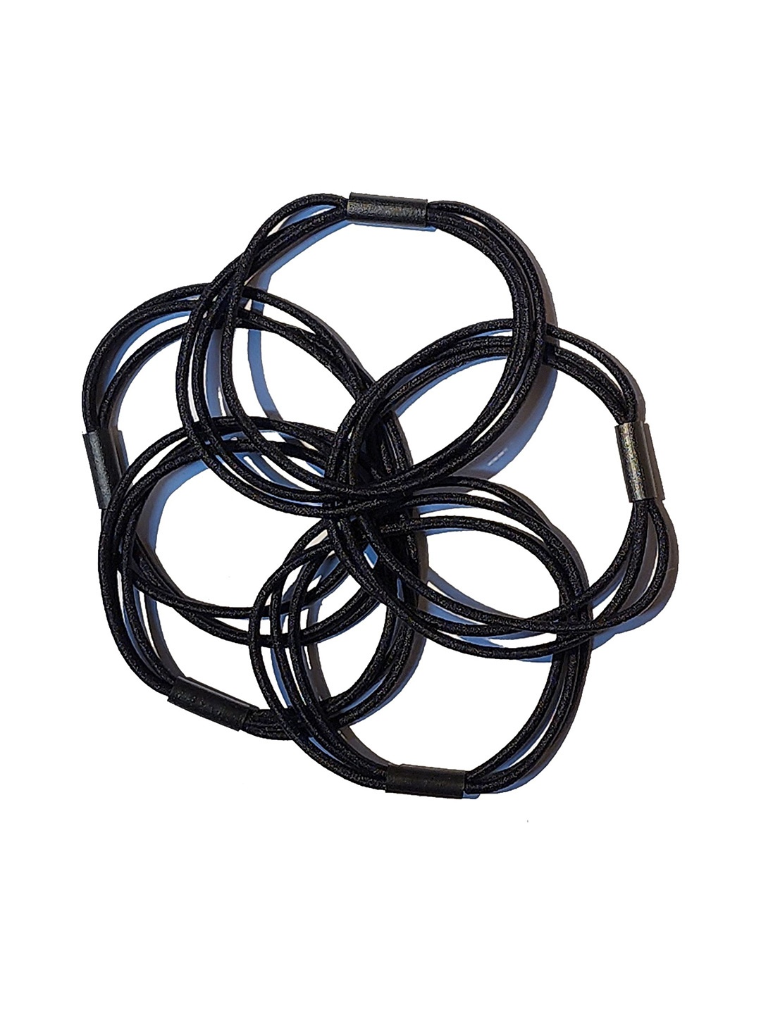 

Comet Busters Women Set of 5 Ponytail Holders, Black