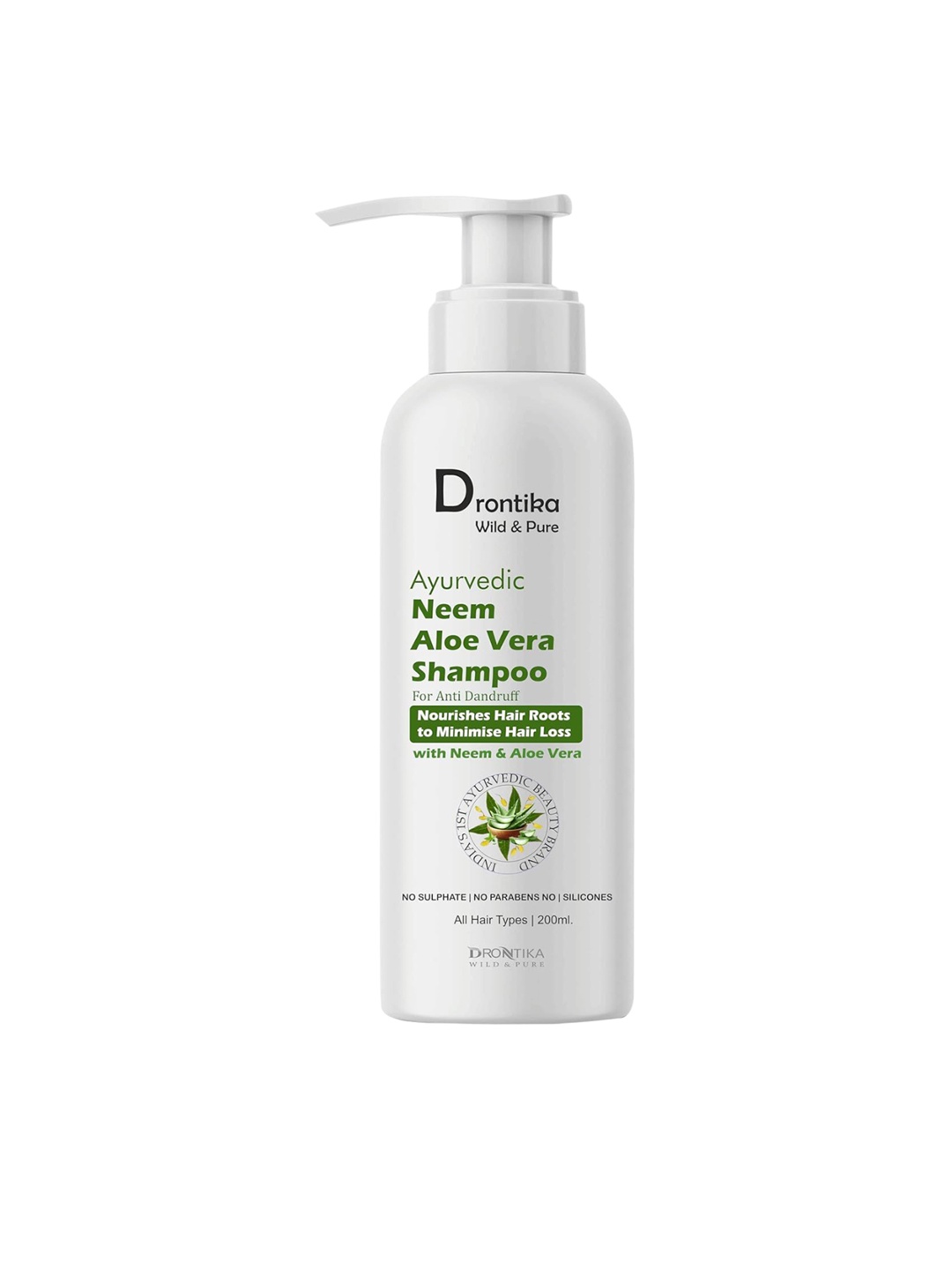 

DRONTIKA Ayurvedic Neem Aloe Vera Anti Dandruff Shampoo- 200 ml, White